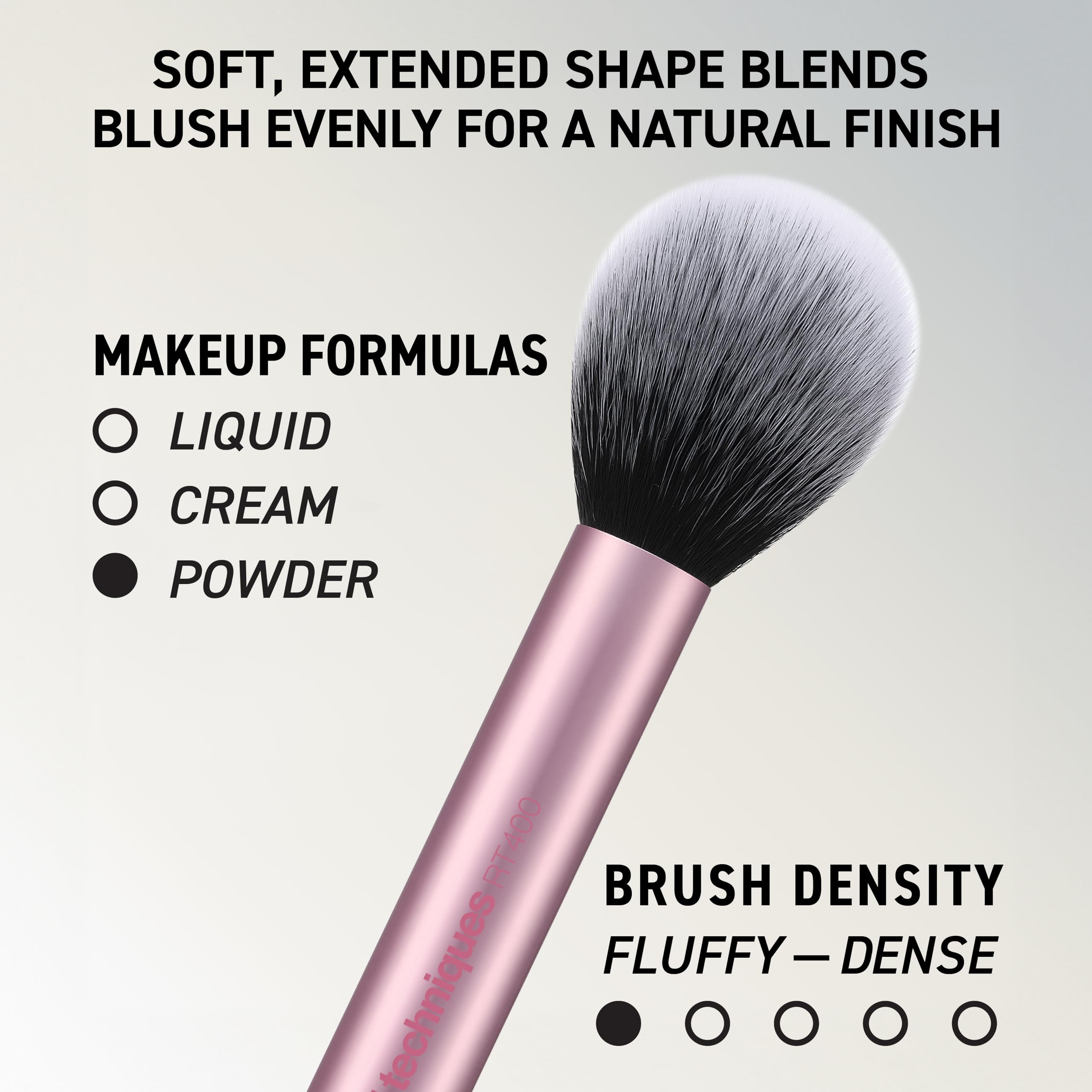 Real Techniques 200 Expert Face Brush delivering smooth foundation application