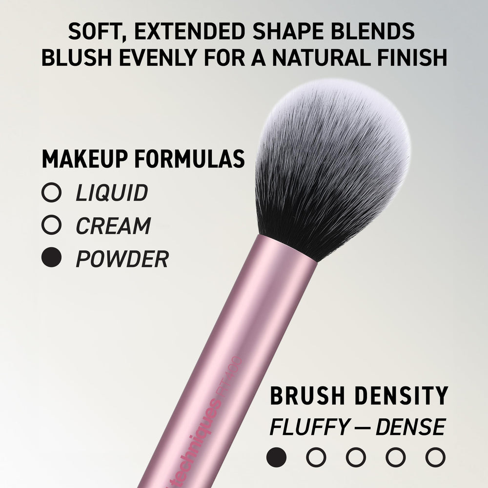 Real Techniques 200 Expert Face Brush delivering smooth foundation application