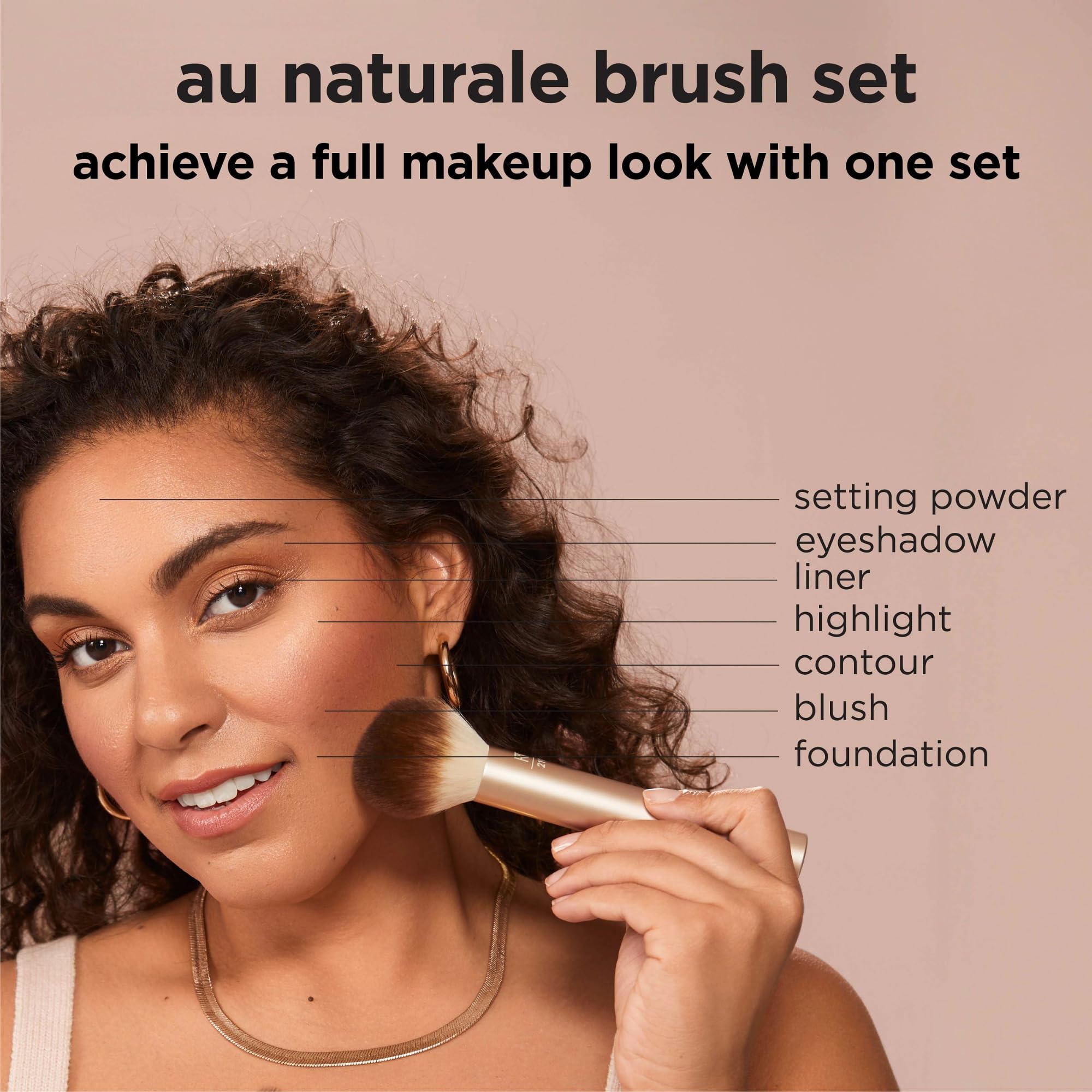 Real Techniques Au Naturale Light Layers Complexion Brush for buildable coverage.