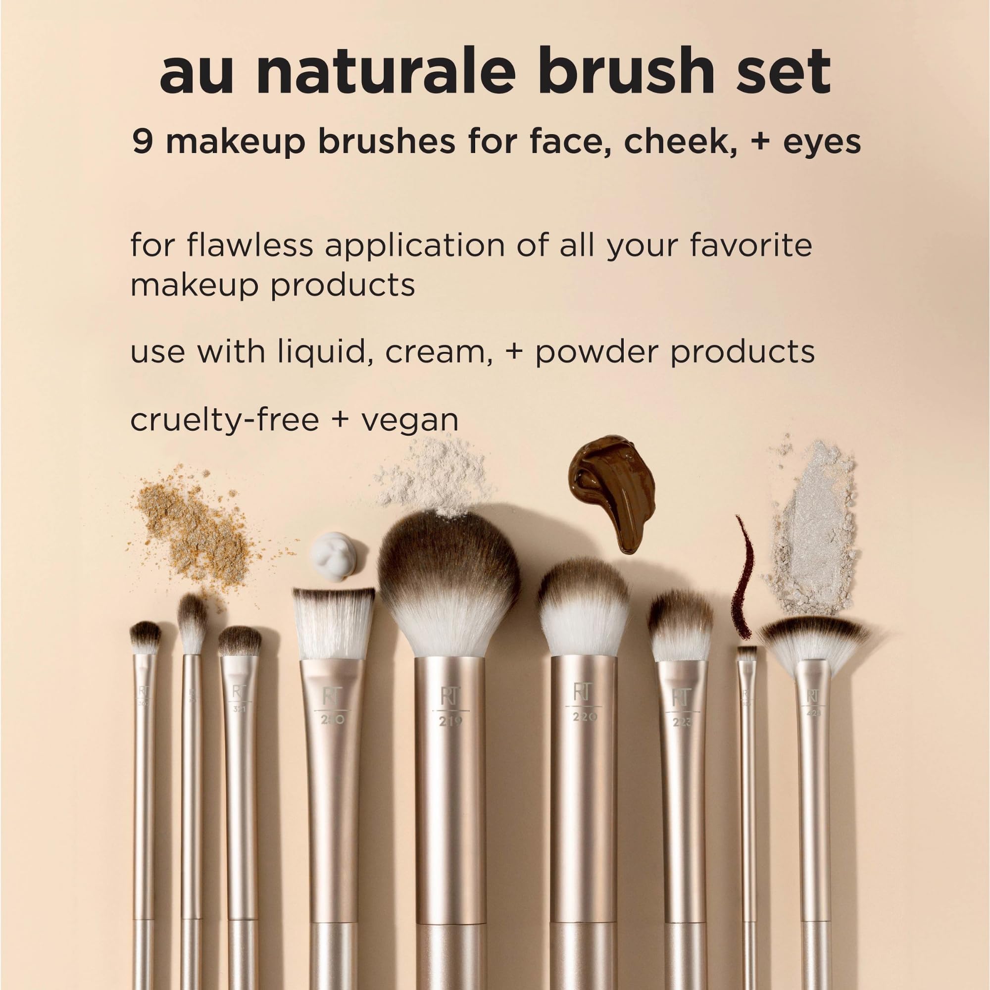Real Techniques Au Naturale Perfecting Prime Brush preps skin for smooth makeup.