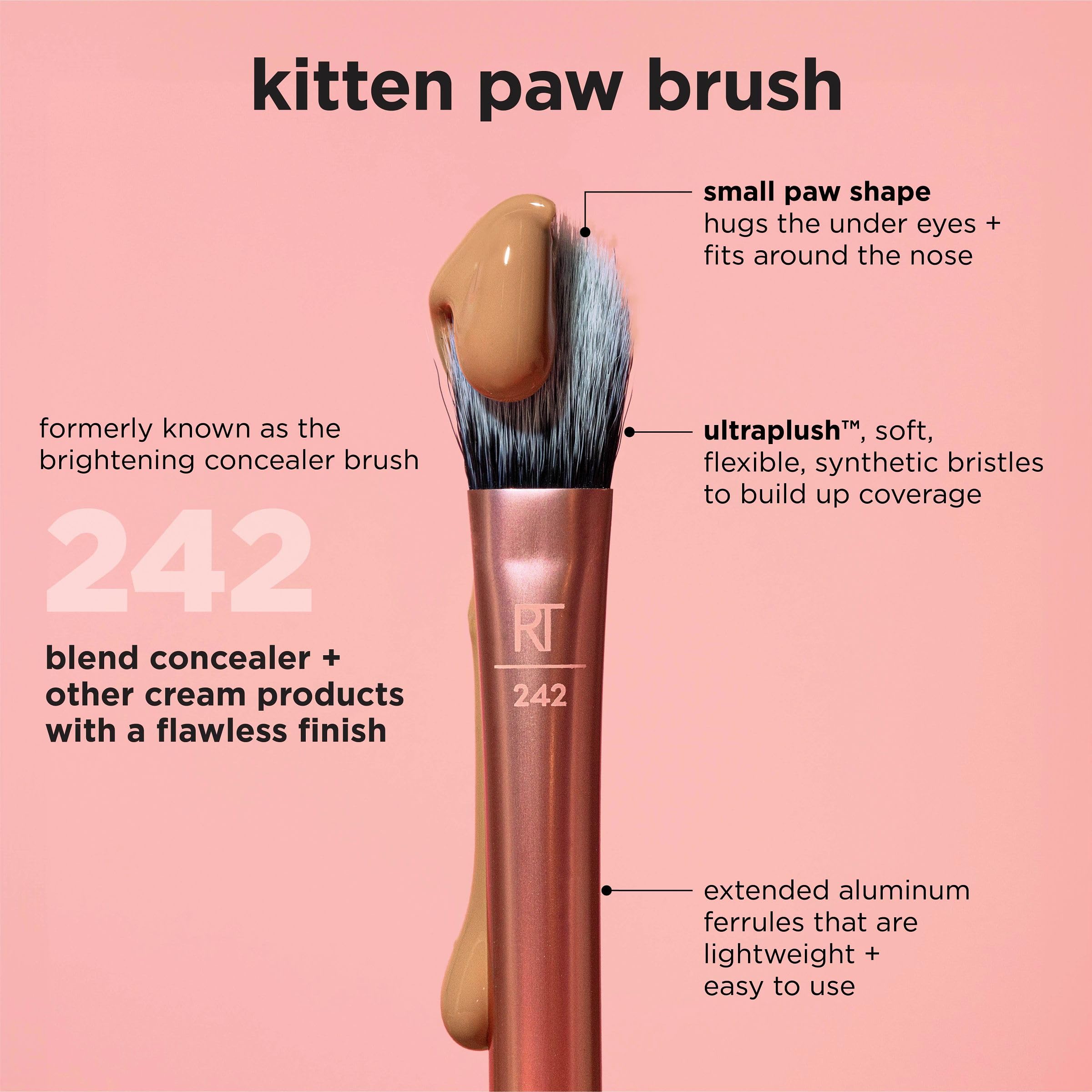Real Techniques Brightening Concealer Brush smooth-coverage for blemishes and dark spots