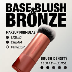Real Techniques Bubble Blending Brush dense bristles maximize pickup for all formulas.