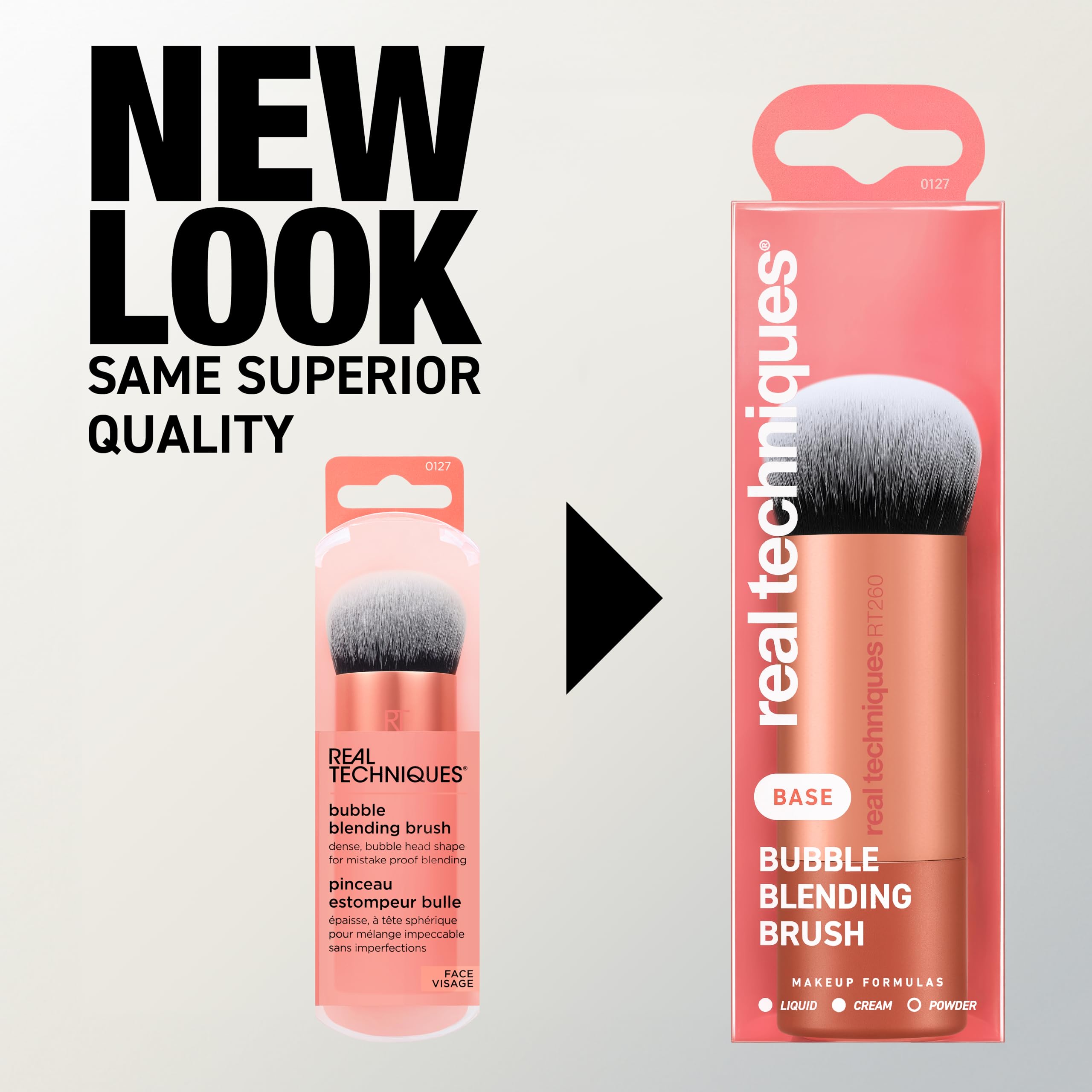 Real Techniques Bubble Blending Brush travel-friendly design ideal for on-the-go touchups.