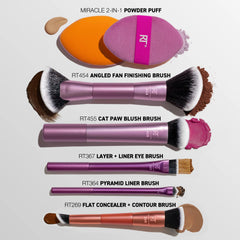 Real Techniques Cat Paw Blush Brush for soft, even blush application.