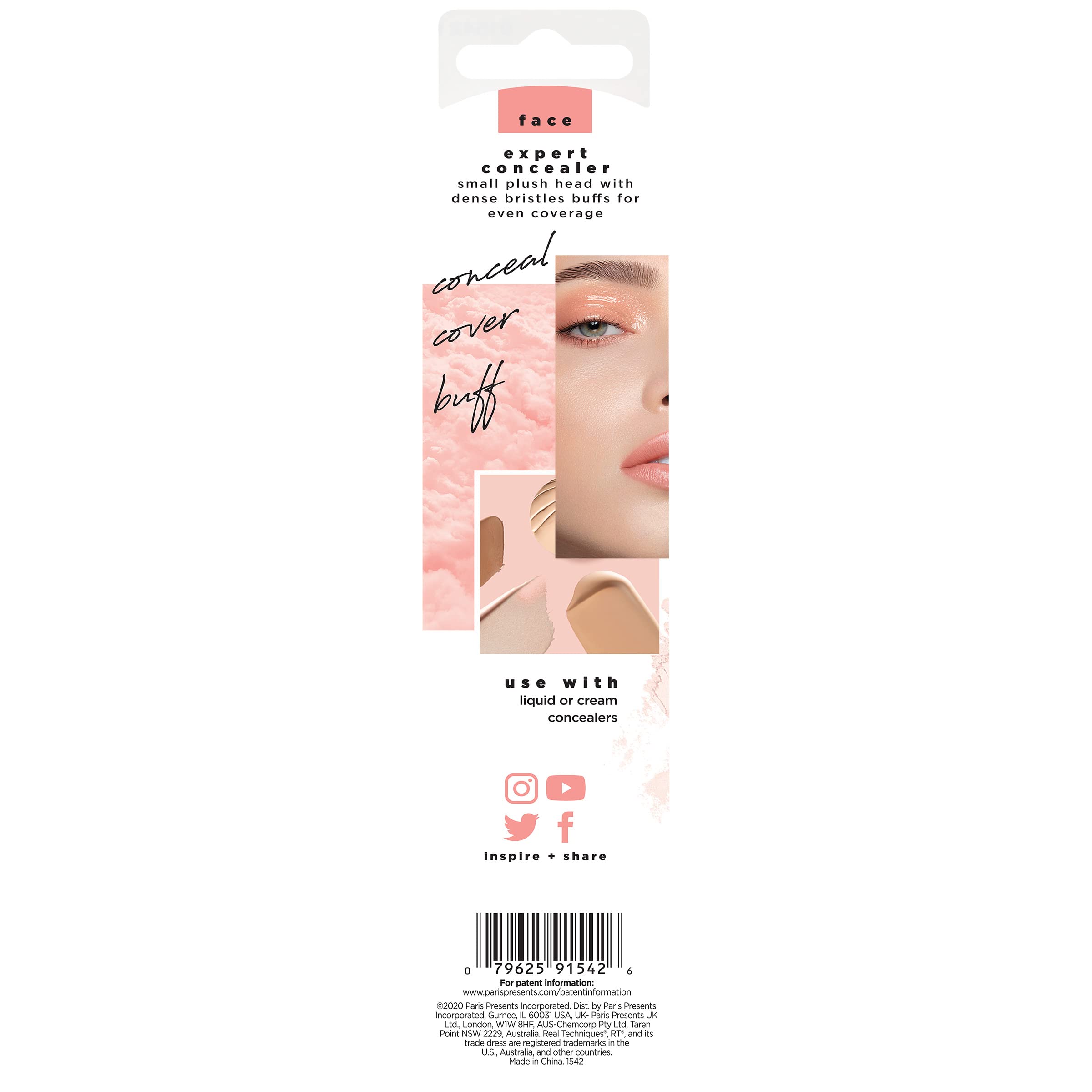 Real Techniques Expert Concealer Brush helps achieve pixel-perfect results under bright light.