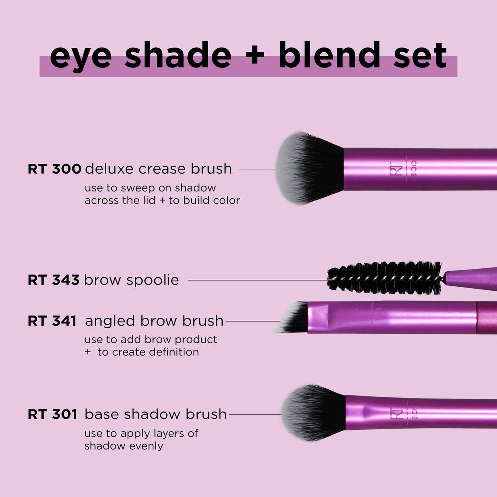 Real Techniques Eye Shade and Blend angled brow spoolie for grooming brows.