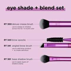 Real Techniques Eye Shade and Blend angled brow spoolie for grooming brows.