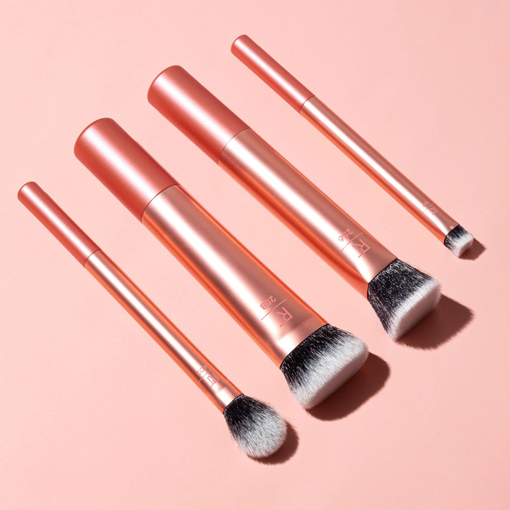Real Techniques Face Base Set packaging showcases travel-friendly four-piece kit