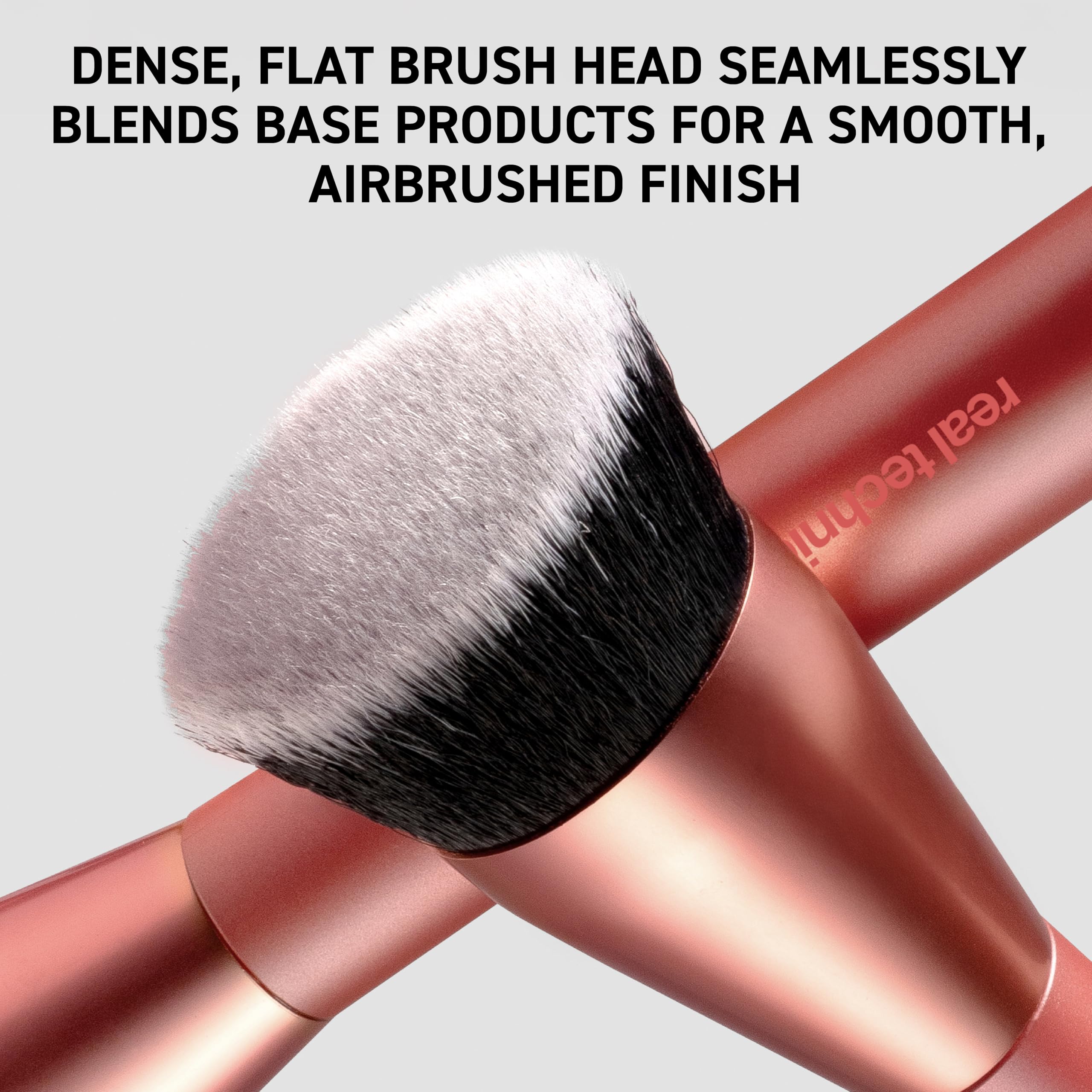 Real Techniques Glow Round Base Brush flat-top design for even foundation application.