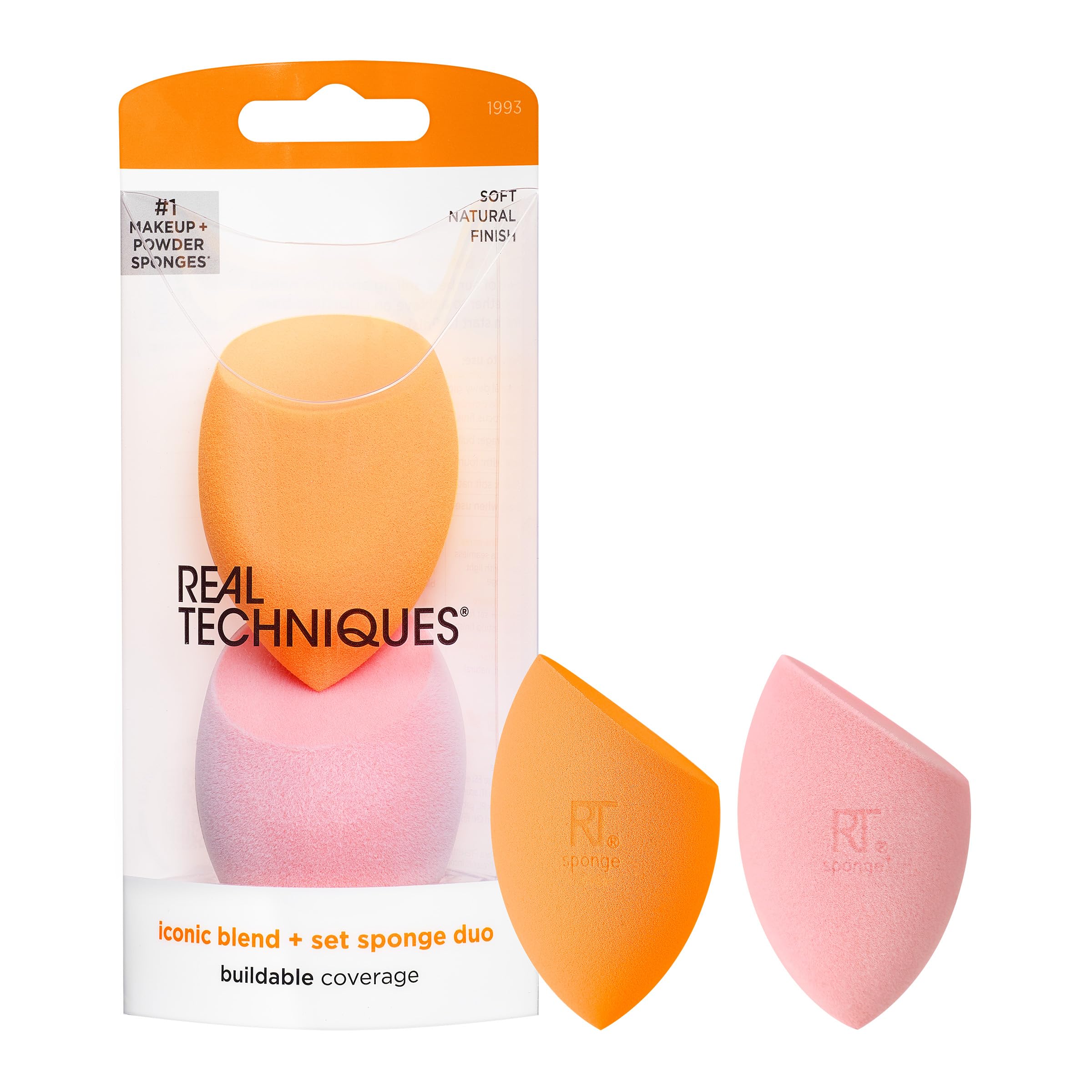 Real Techniques Iconic Blend + Set Miracle Complexion Sponge for seamless base application