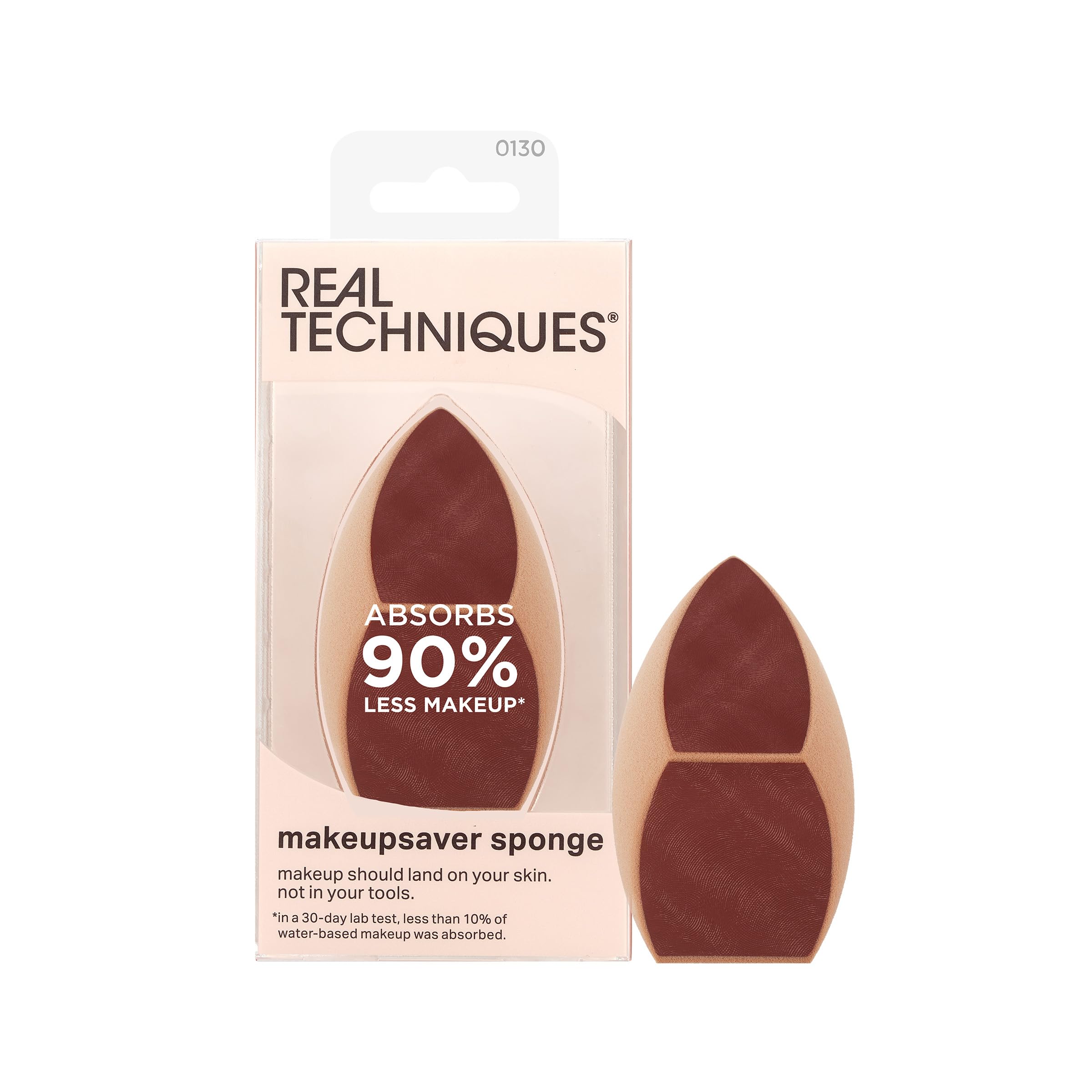 Real Techniques Makeupsaver Sponge demonstrates fingerprint technology for a natural application.