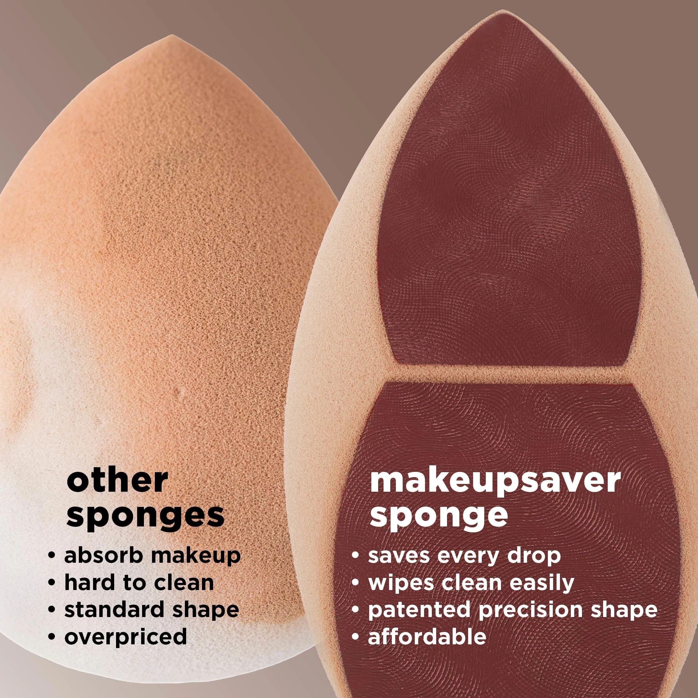 Real Techniques Makeupsaver Sponge features a multi-angled design for full facial coverage.