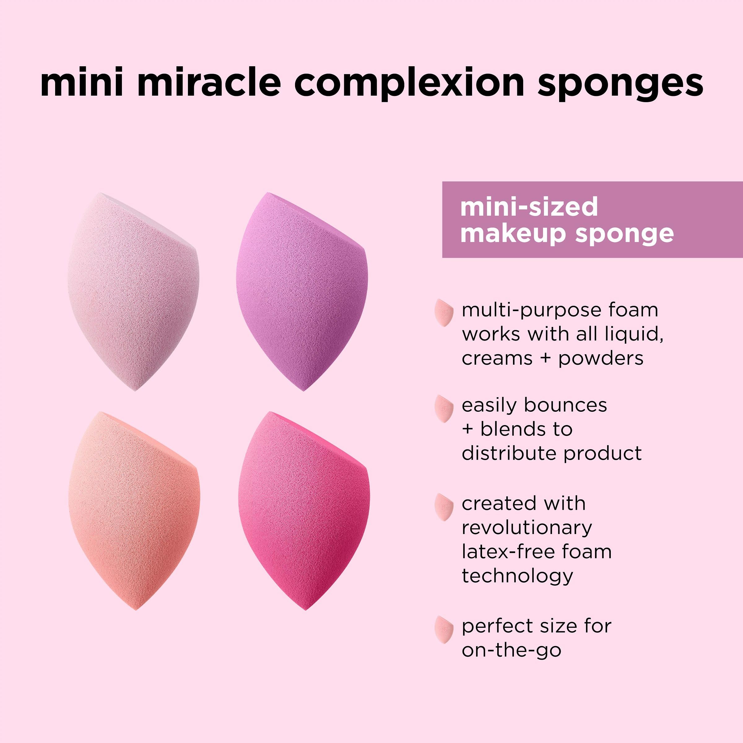 Real Techniques Mini Miracle Sponge flat edge for targeted application.