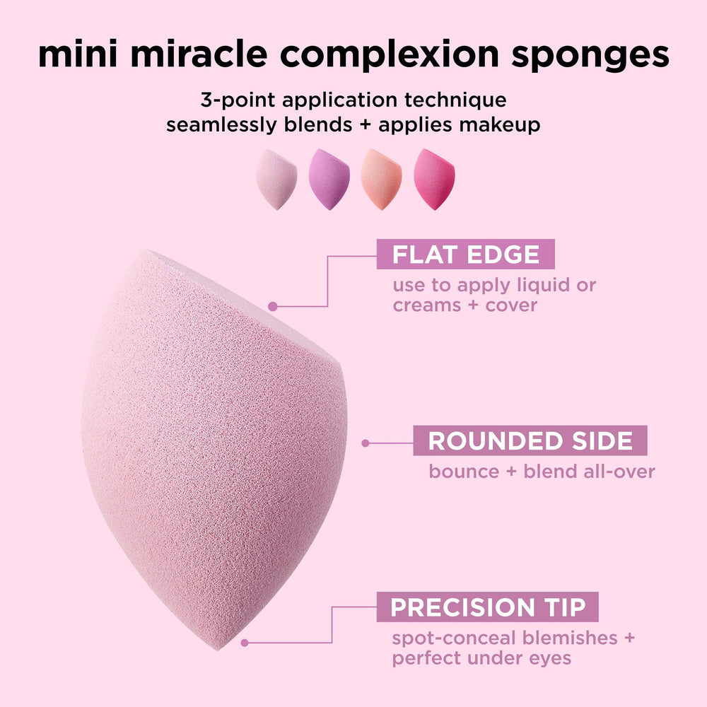 Real Techniques Mini Miracle Sponge applying foundation for natural buildable coverage.