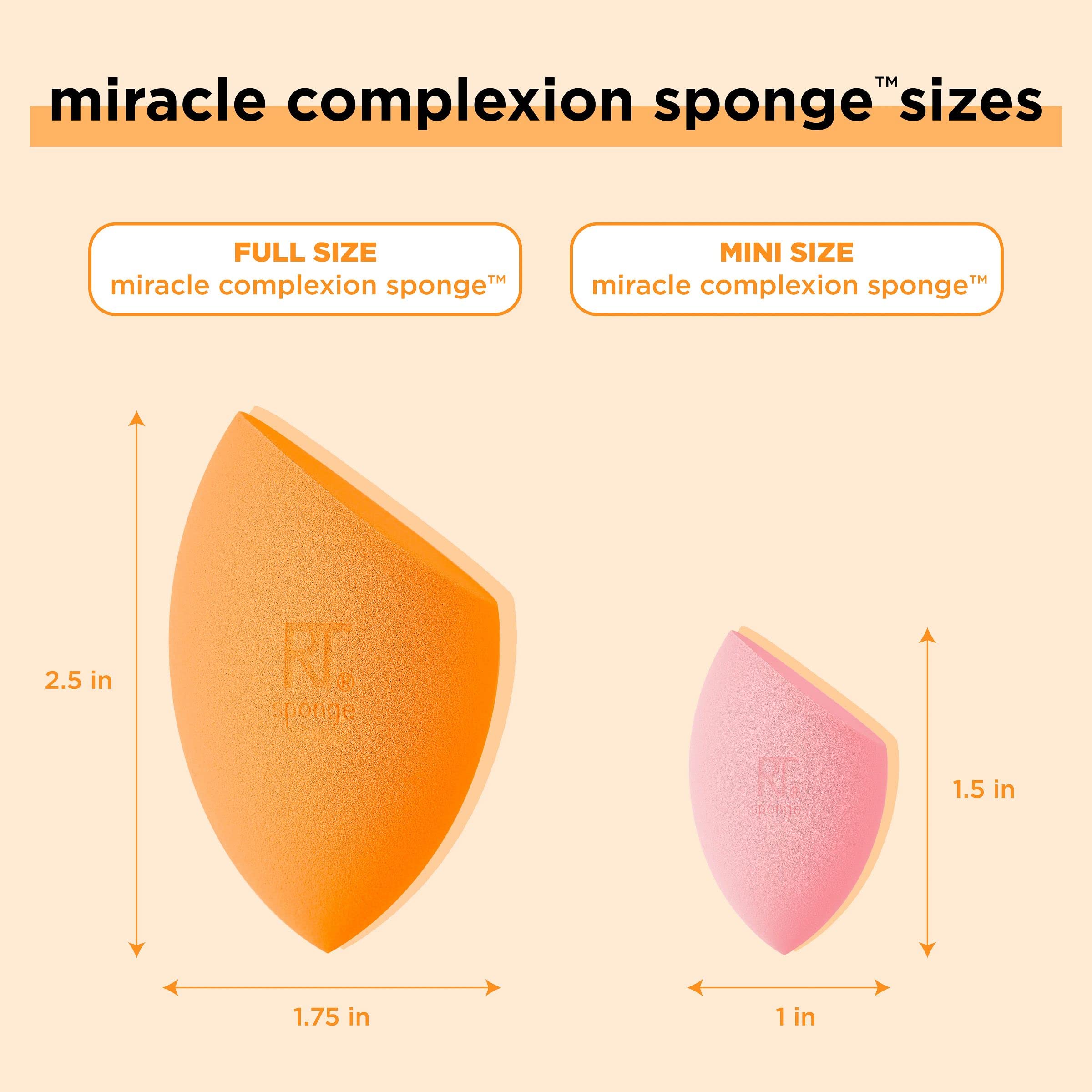Real Techniques Mini Miracle Sponge used under the eye for precise concealing.