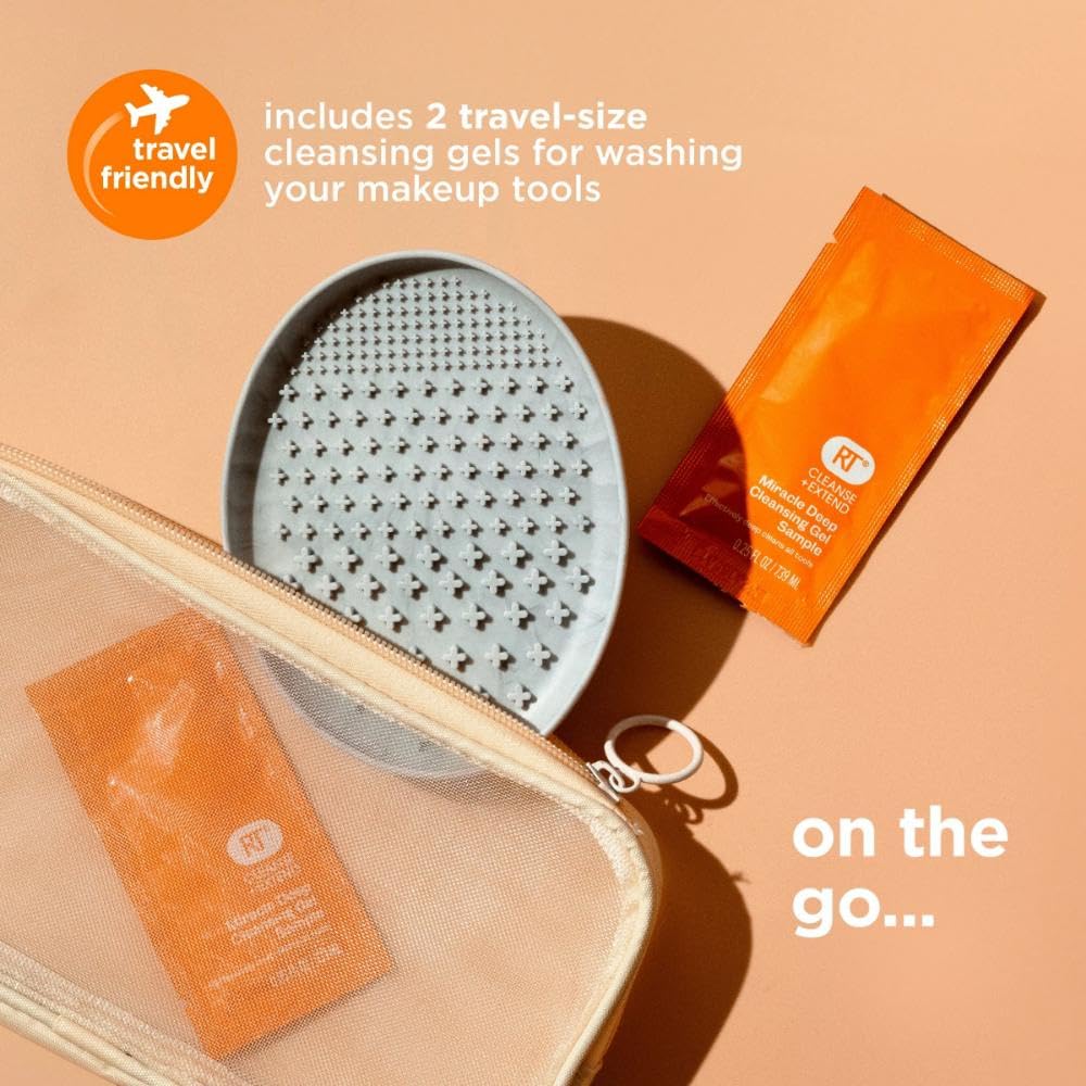Real Techniques Miracle Brush Cleansing Palette with two gel samples included