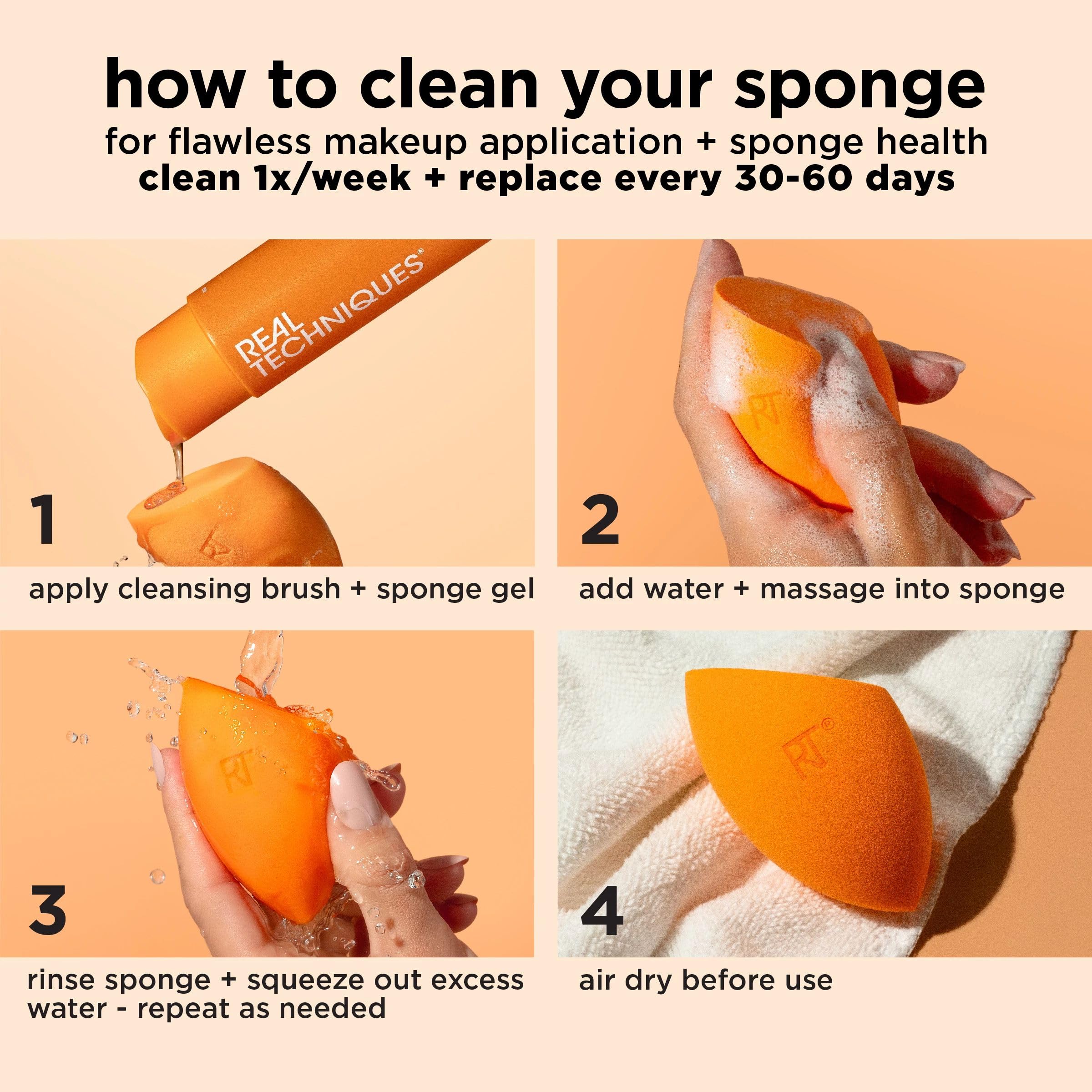 Real Techniques Miracle Complexion sponge-case-included: travel-friendly case protects on the go