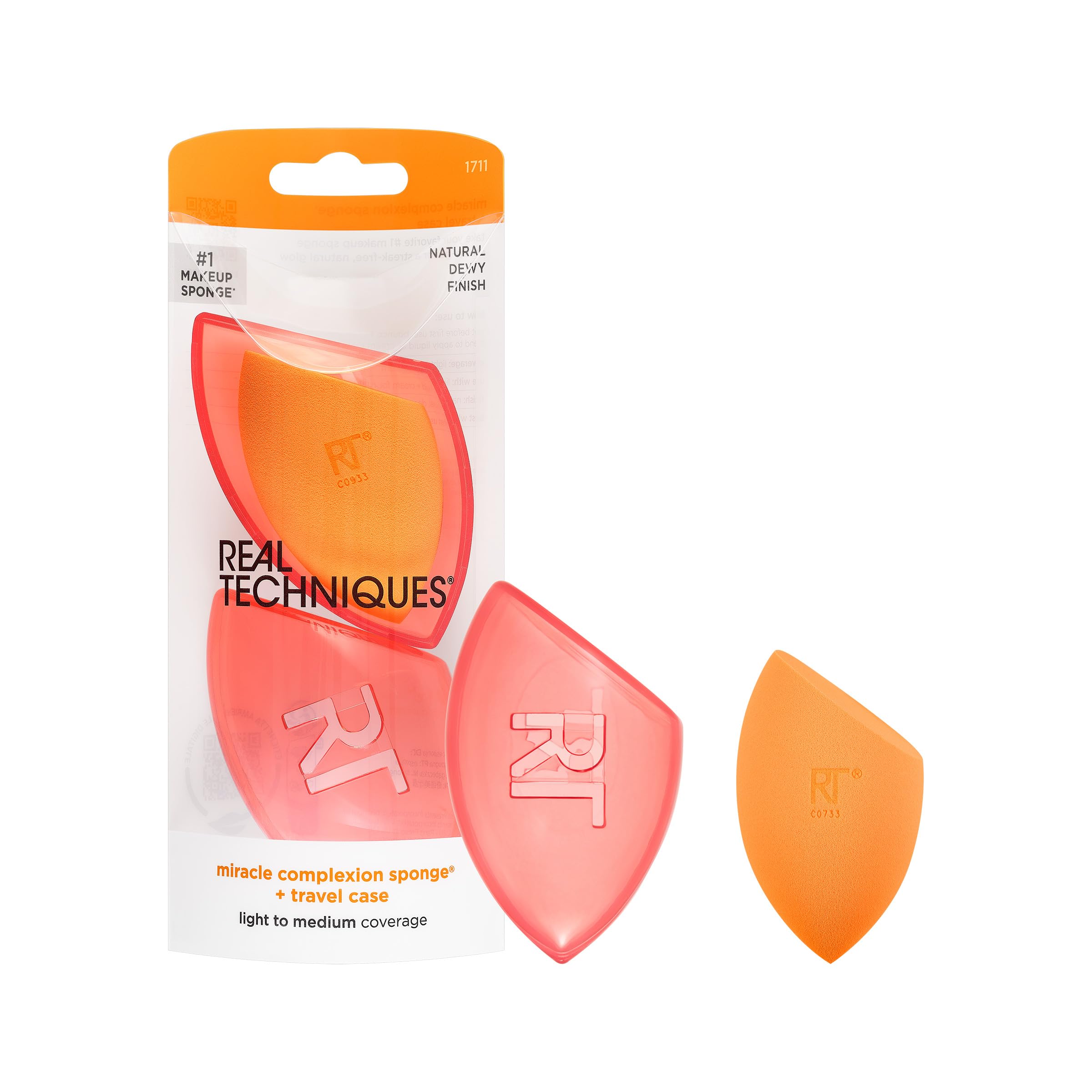 Real Techniques Miracle Complexion sponge damp-application: blends foundation for dewy finish