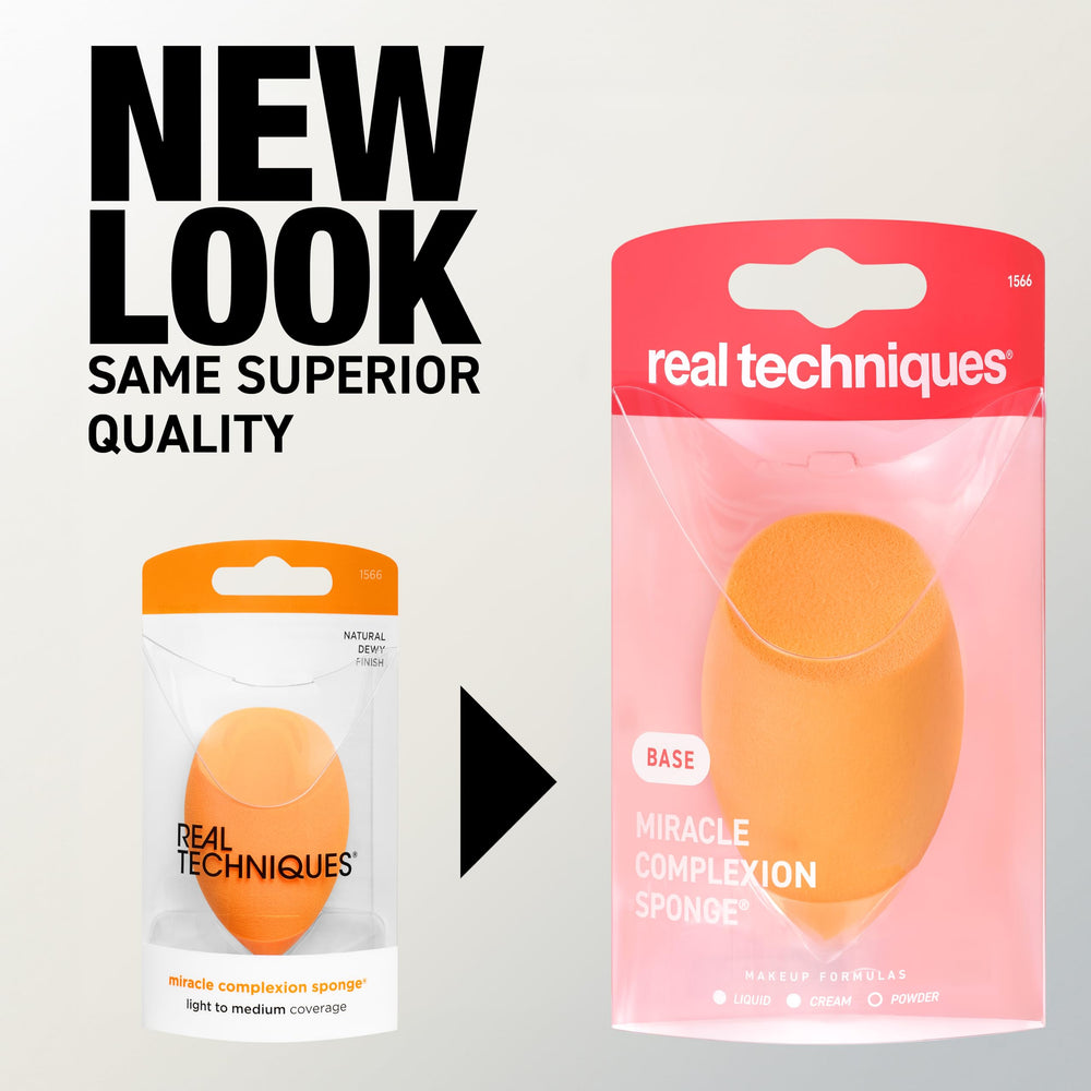 Real Techniques sponge texture shows micro-fine pores for even base