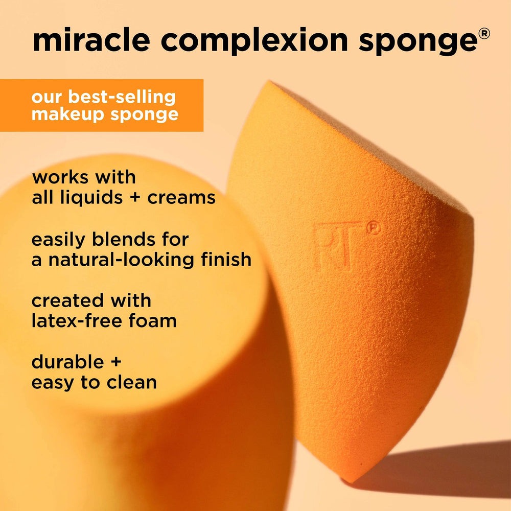 Real Techniques Miracle Complexion sponge round-sides: blends large facial areas smoothly