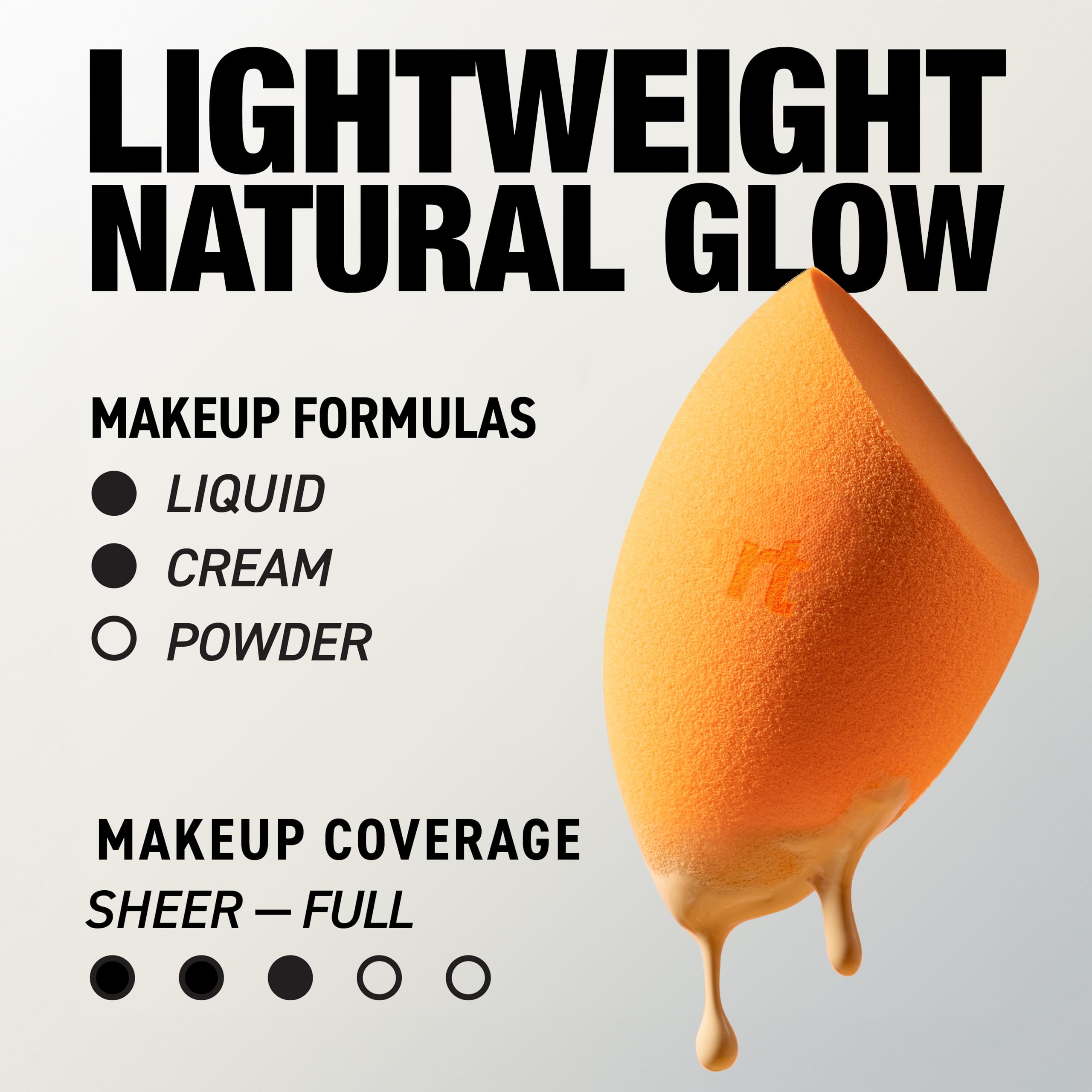 Real Techniques Miracle Complexion sponge rounded sides for seamless blending.