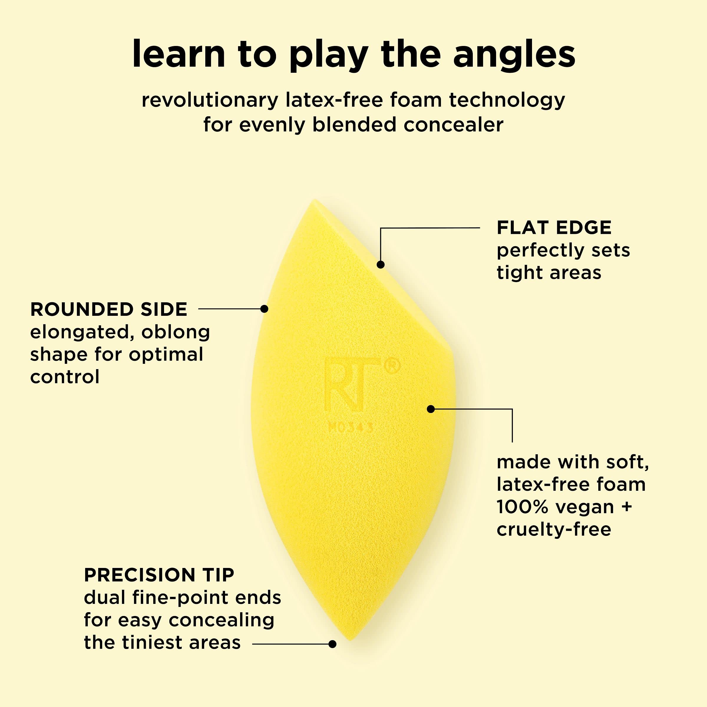 Real Techniques Miracle Concealer Sponge detail for nose-area and tight spots.