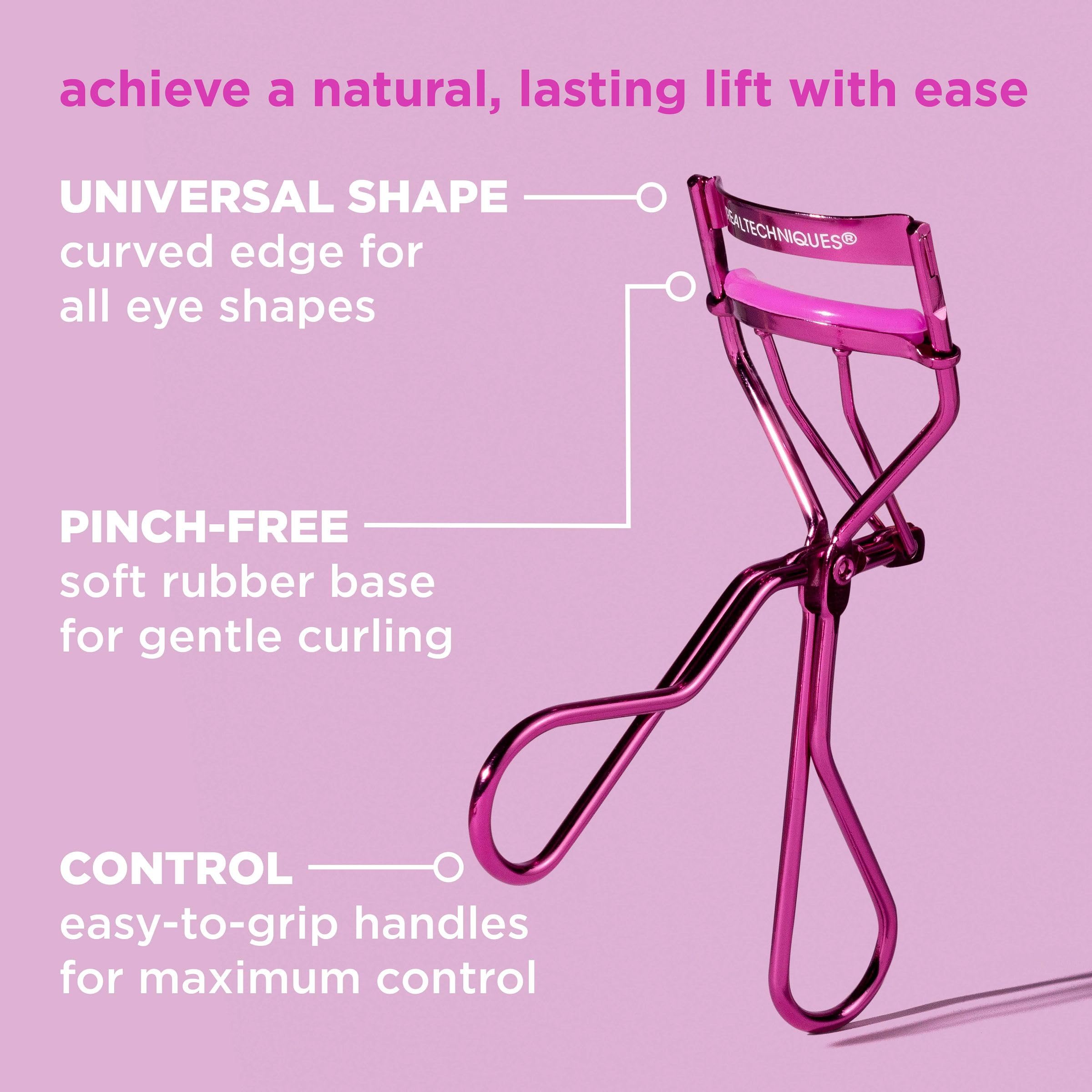 Real Techniques Miracle Eyelash Curler pinch-free curve supports gentle curling for all eye shapes