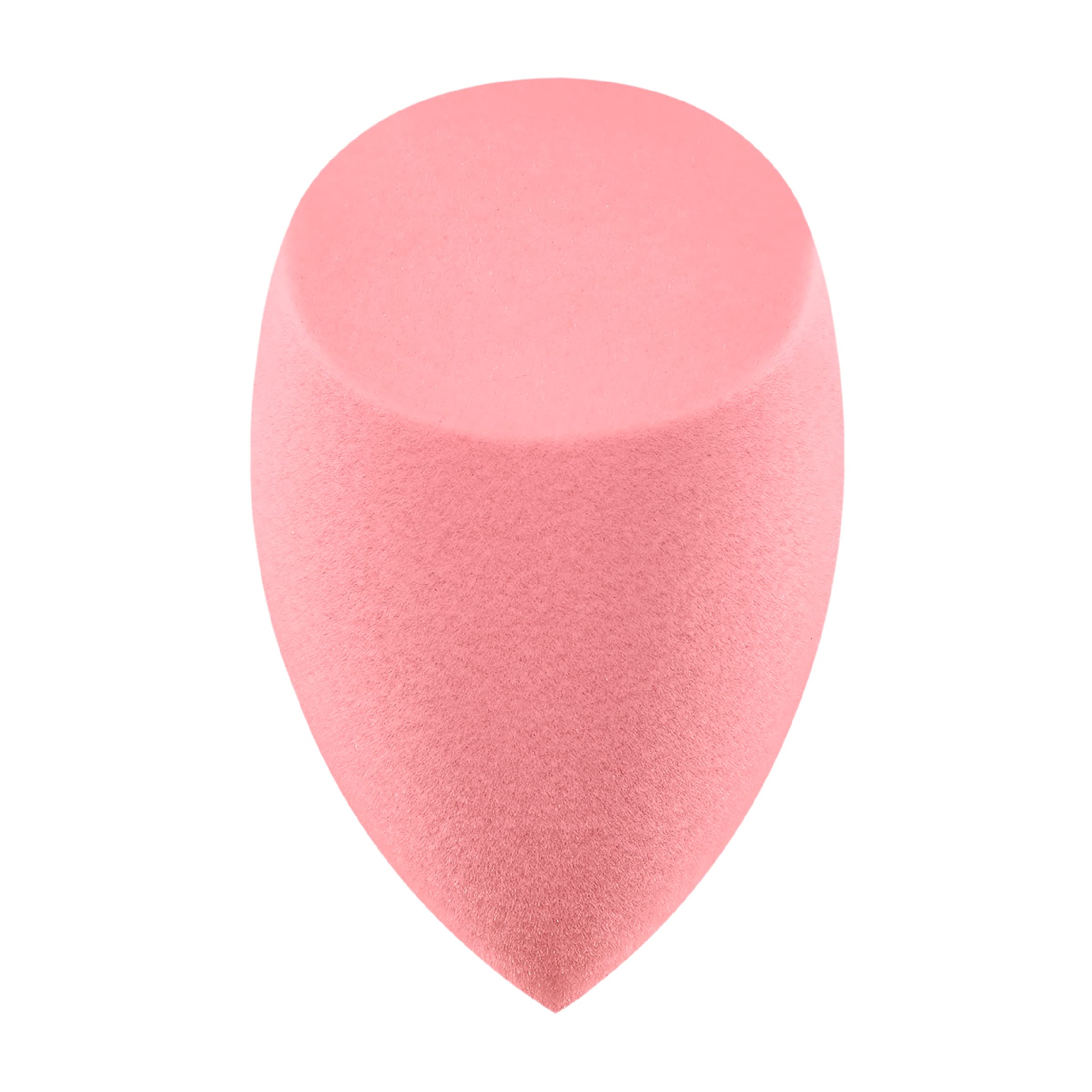 Real Techniques Miracle Powder Sponge rounded side for seamless blending.