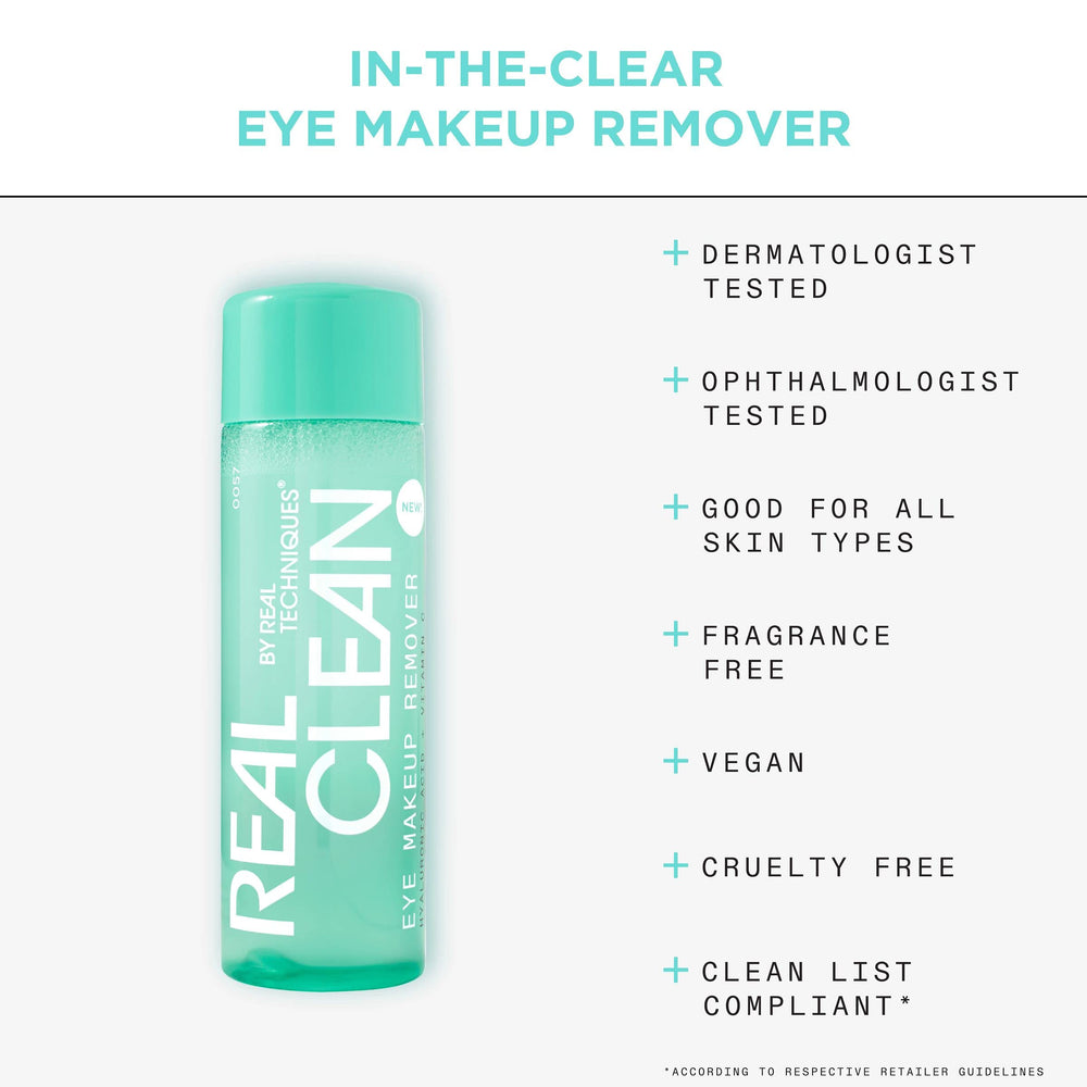 Real Techniques Real Clean In-The-Clear, libre de fragancia, apto para uso diario.