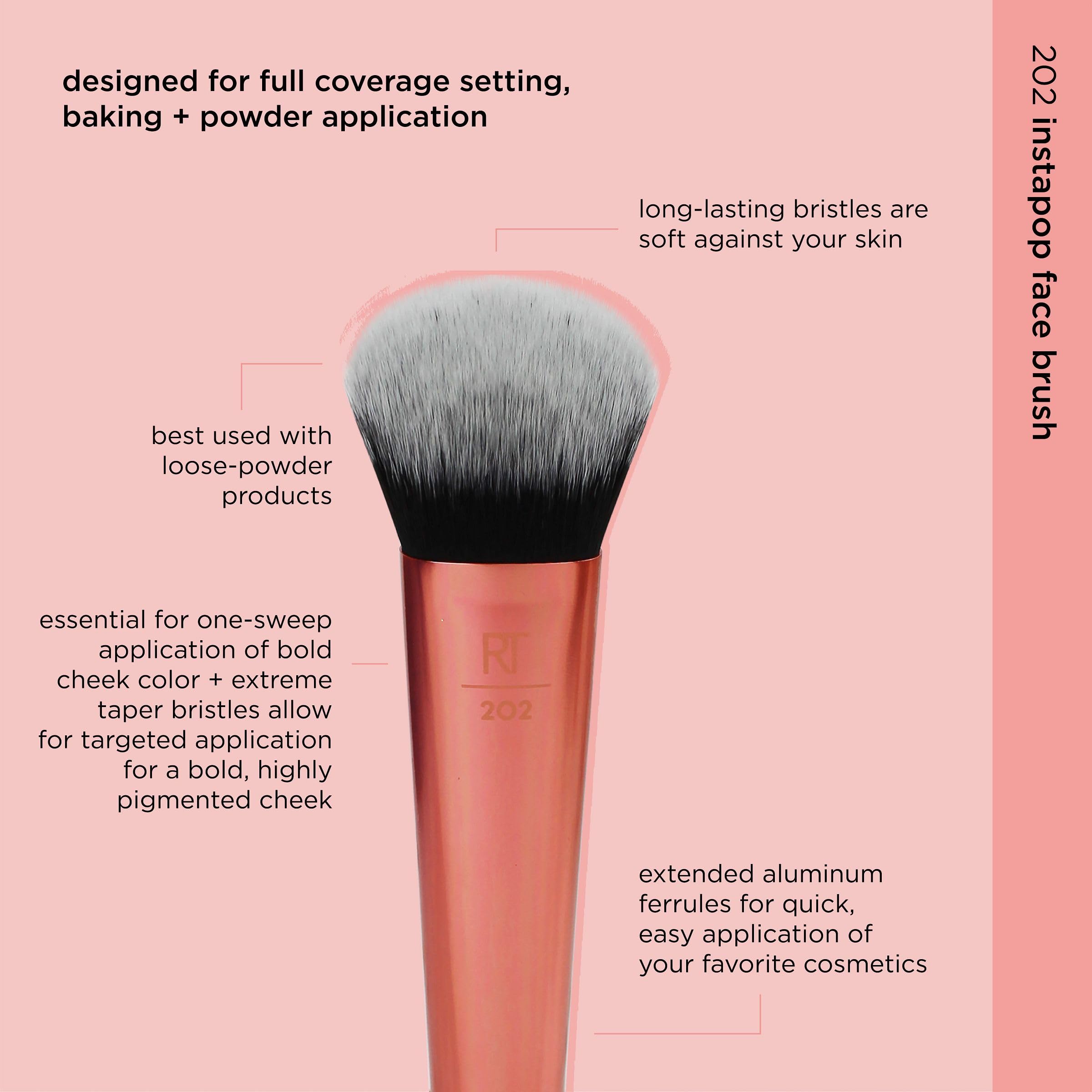 Real Techniques Seamless Complexion Brush foundation application for even tone and natural finish