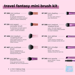Real Techniques Travel Fantasy Mini Contour Brush 206 for defined, soft sculpting.