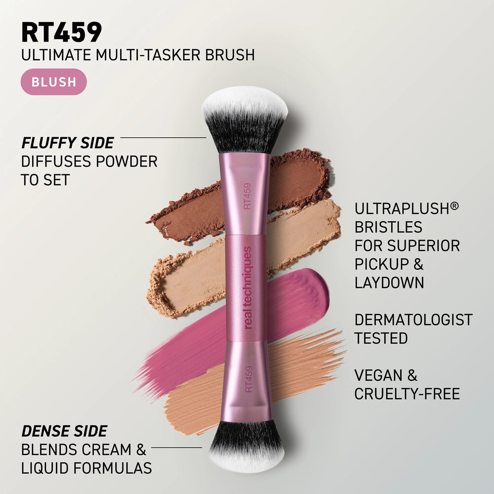 Real Techniques Ultimate Multi-Tasker Brush angled end for foundation and creamy formulas.