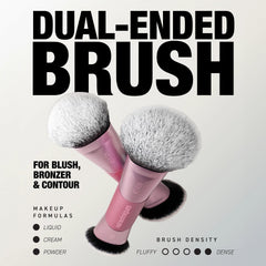 Real Techniques Ultimate Multi-Tasker Brush fluffy end ideal for powder and soft diffusion.