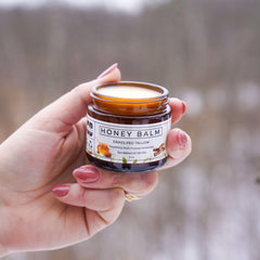 Really Good Blends Tallow Honey Balm ingredients highlight—grass-fed tallow and honey for soothing skin.