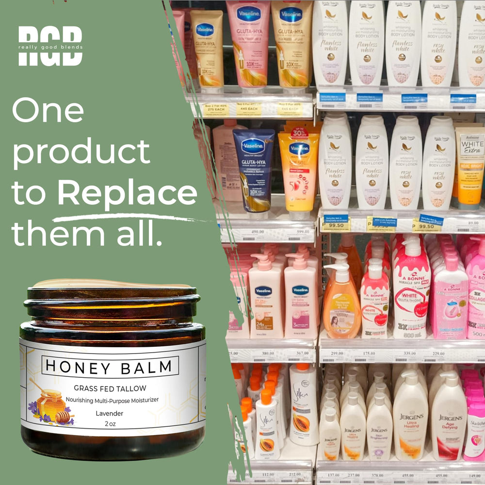 Really Good Blends packaging shows clean ingredients and a simple skincare routine.
