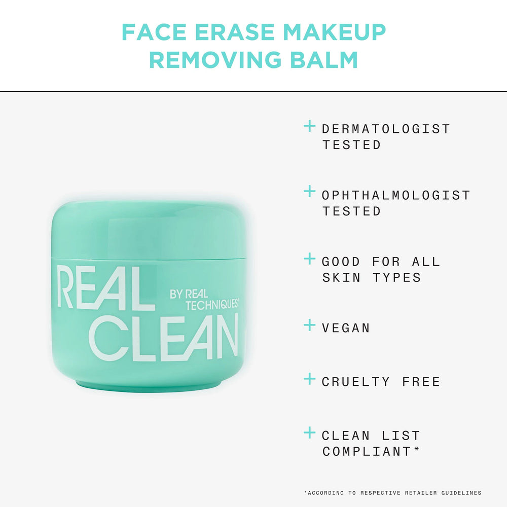 Real Techniques Face Erase Balm vitamina A exfoliación suave al retirar.