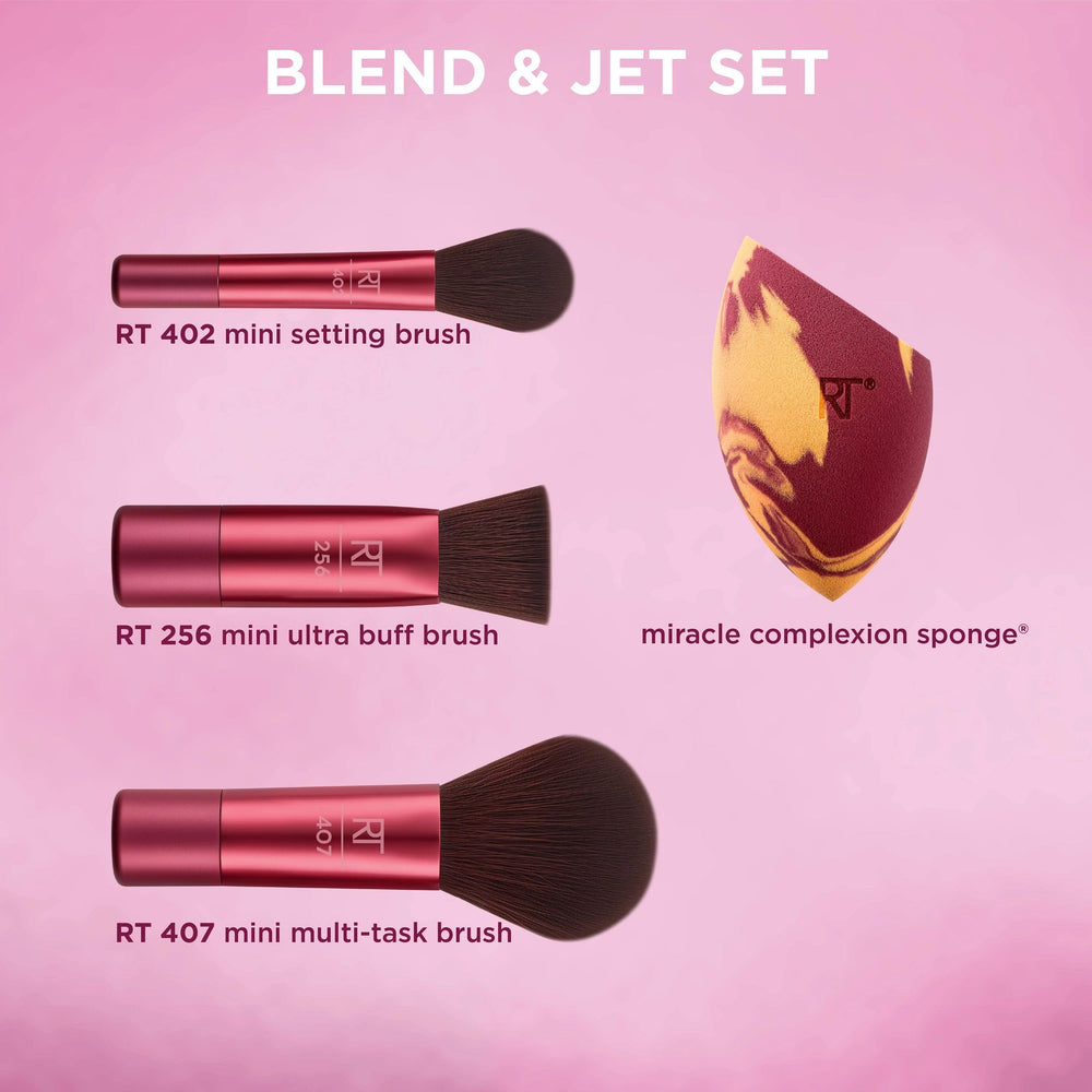 Real Techniques Mini Setting Brush applies powder and highlighter with control.
