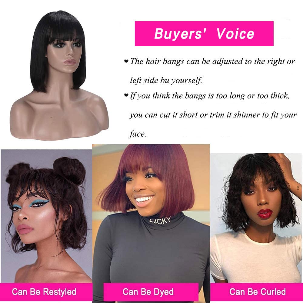 Rebasar compact 8-inch bob wig ready to wear