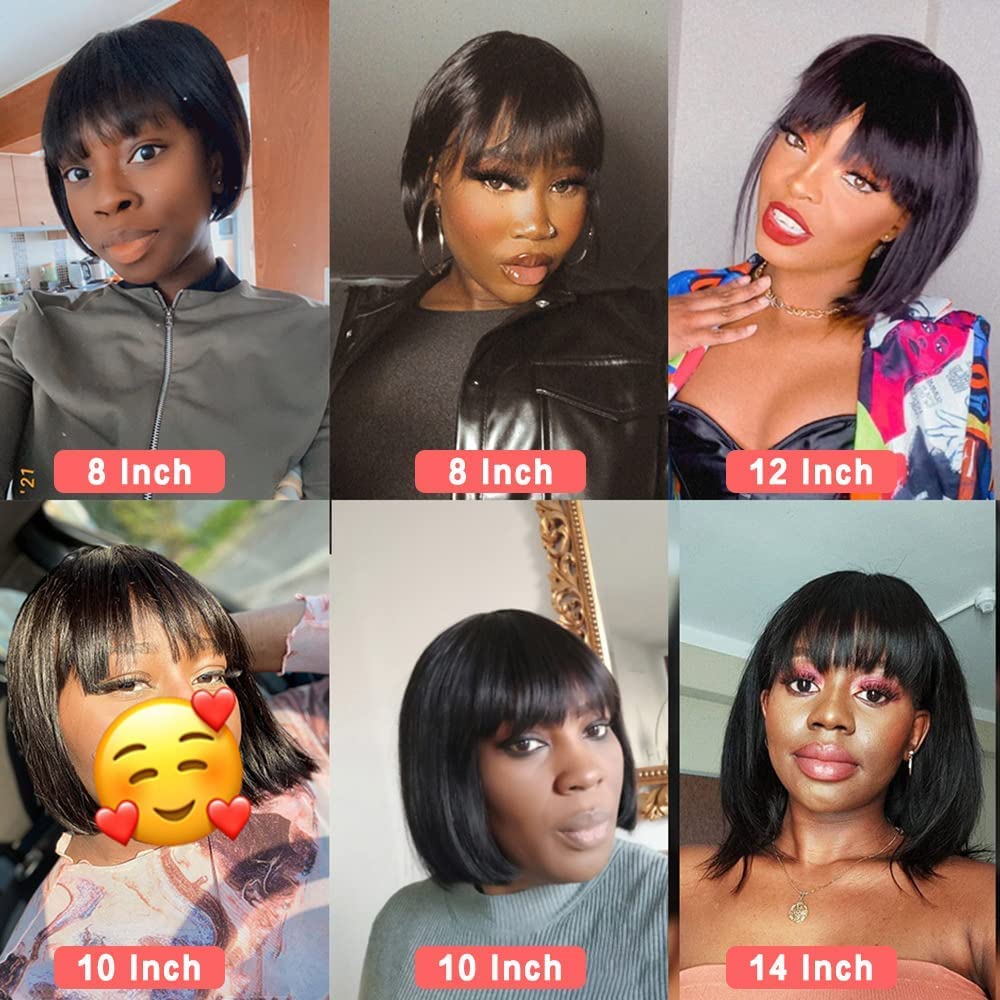 Rebasar glueless bob wig with cap and gift for easy wear.