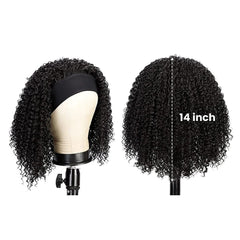 Rebasar Deep Wave Headband Wig stretchy headband design for wear-and-go