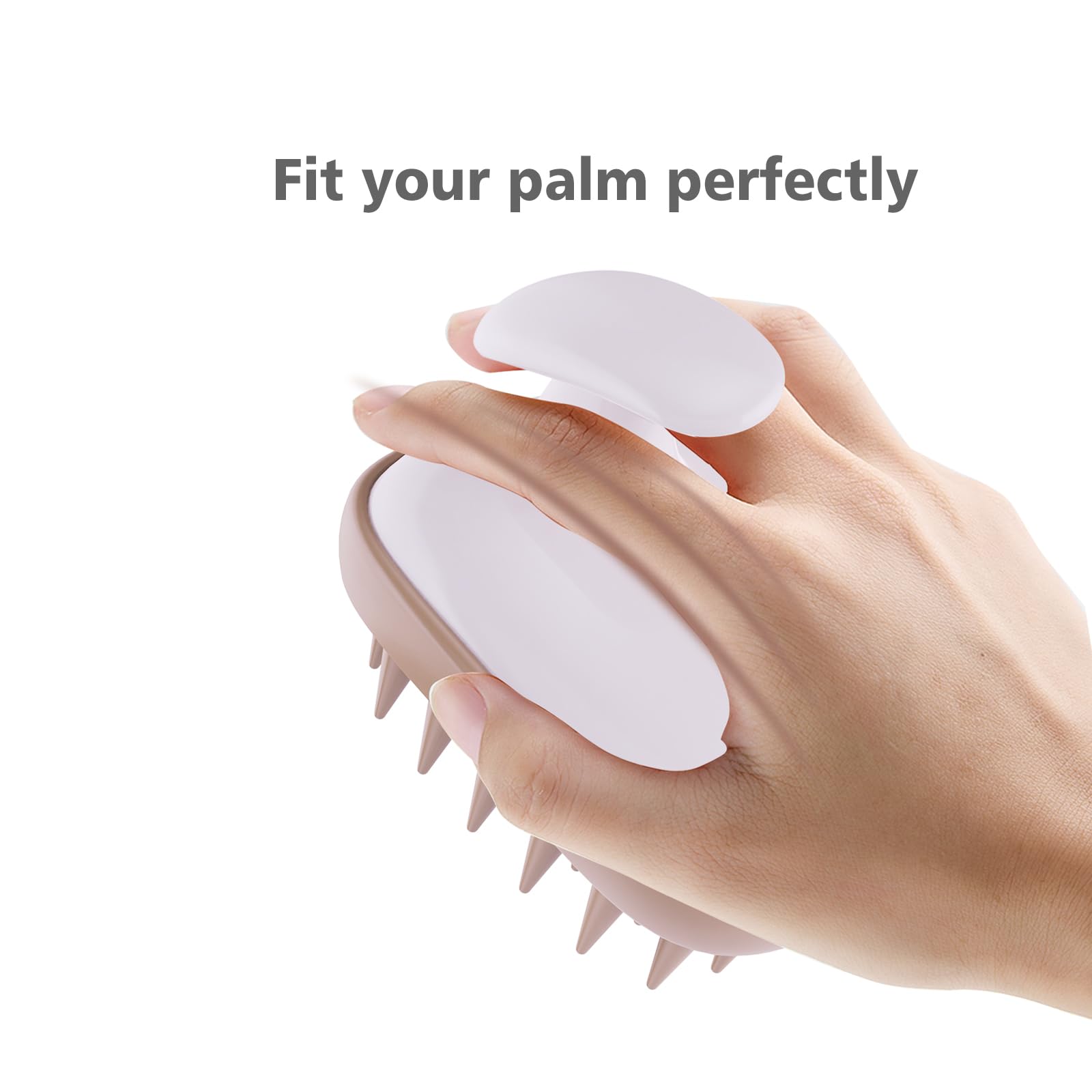 Rebex inner-layer exfoliating bristles close-up for effective scalp scrubbing.