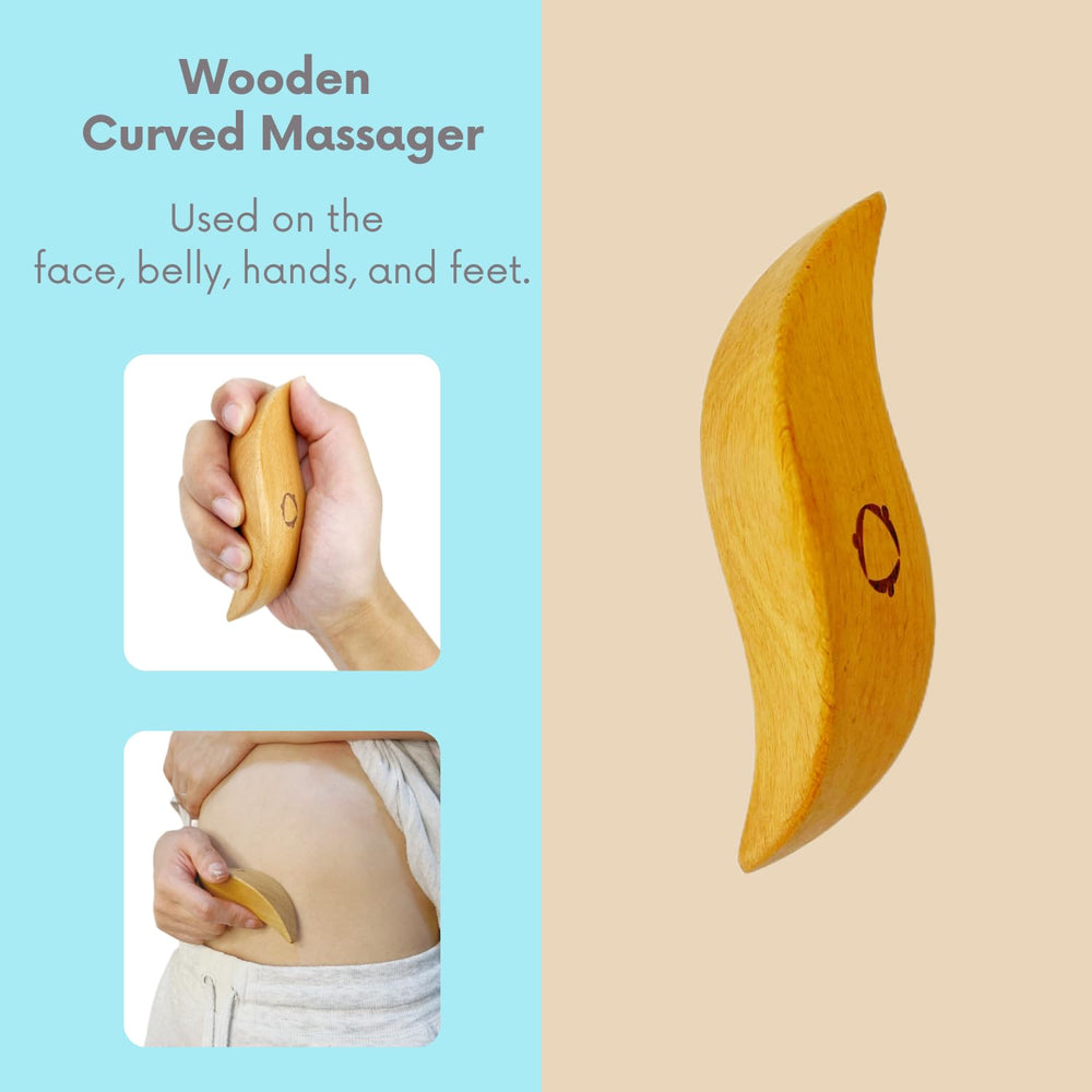 Reccsy masajeador curvo para cara, abdomen y extremidades.