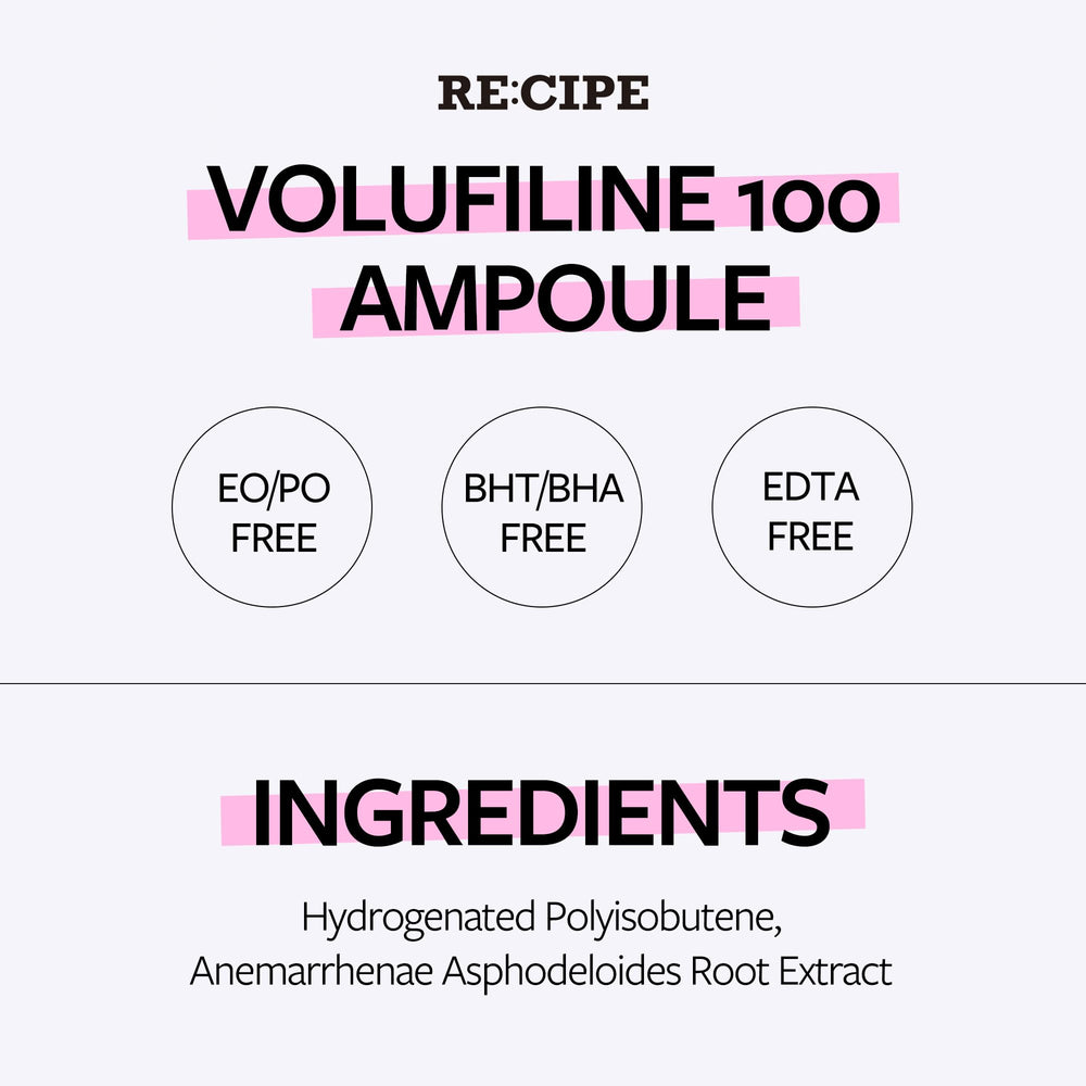 RE:CIPE Volufiline ampolla aporta volumen y confort al cuidado diario