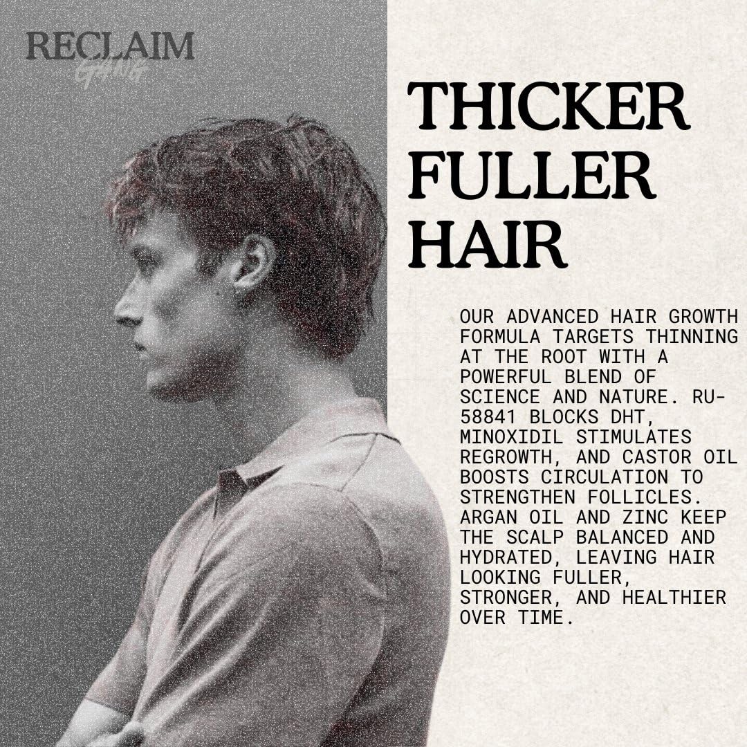 Reclaim Gang dual-action serum close-up highlights science-backed formula.