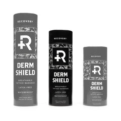 Recovery Derm Shield patch close-up highlighting transparent matte film protection.