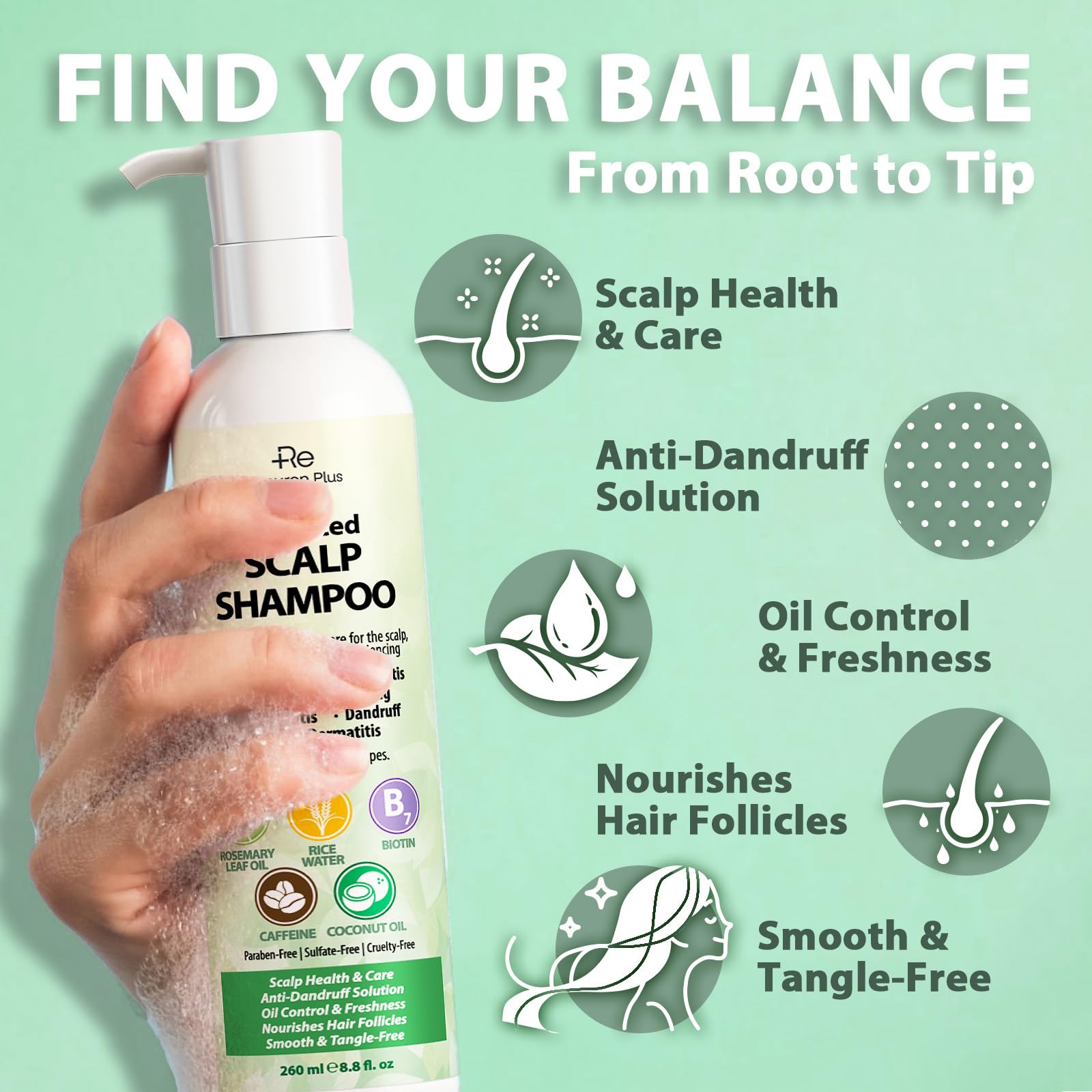 Recuren Plus Champú: aceite de coco y aroma suave para hidratación