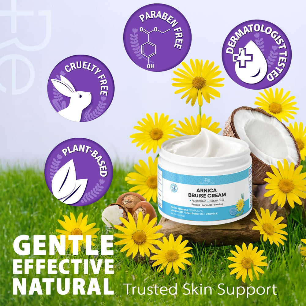Recuren Plus supports skin tone comfort after swelling on delicate skin.