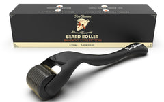 Red-Blooded Beard Derma Roller box shows premium packaging for at-home grooming.