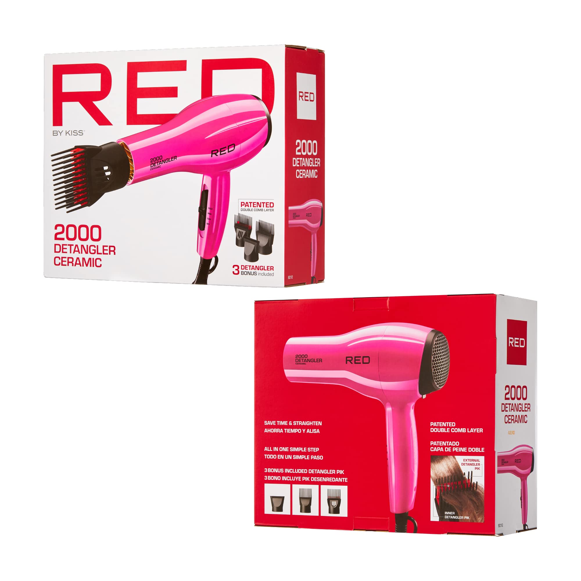 Red by Kiss 2000 air concentrator attachment for targeted airflow