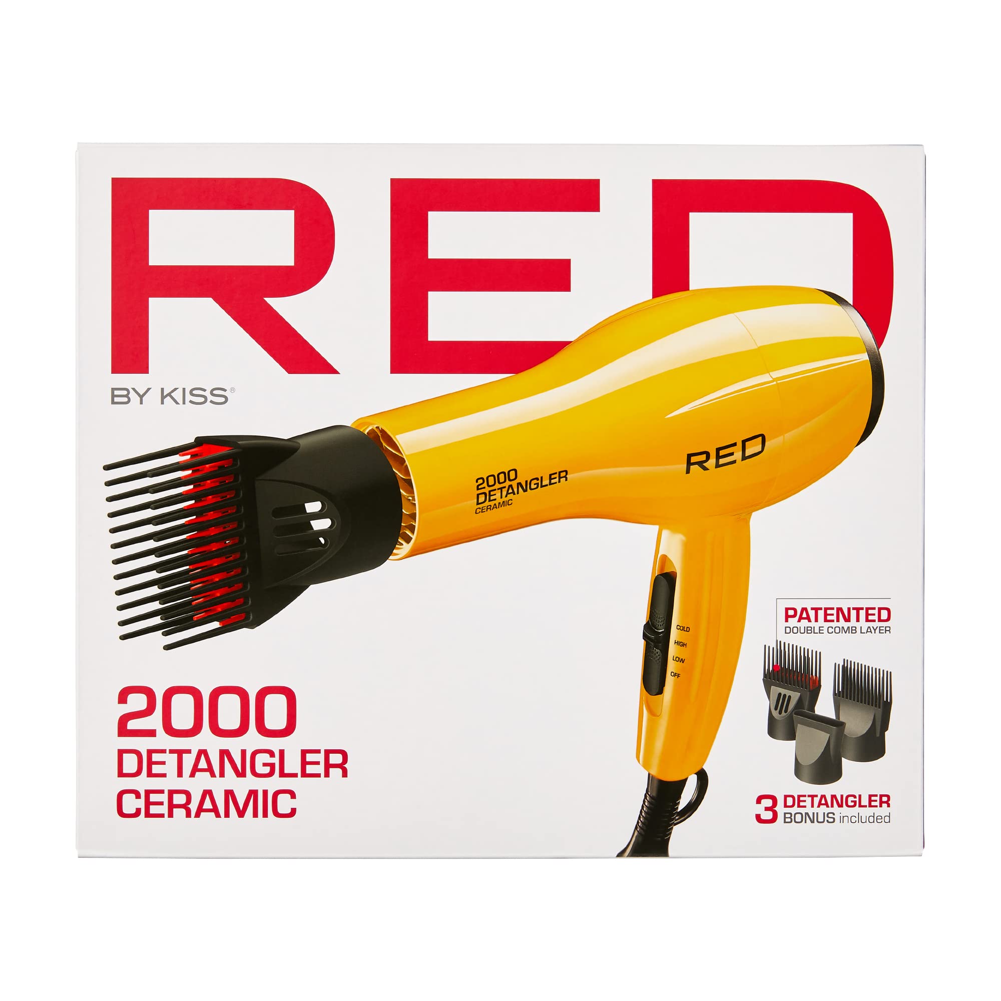Red by Kiss 2000 ceramic technology with negative ions for frizz control